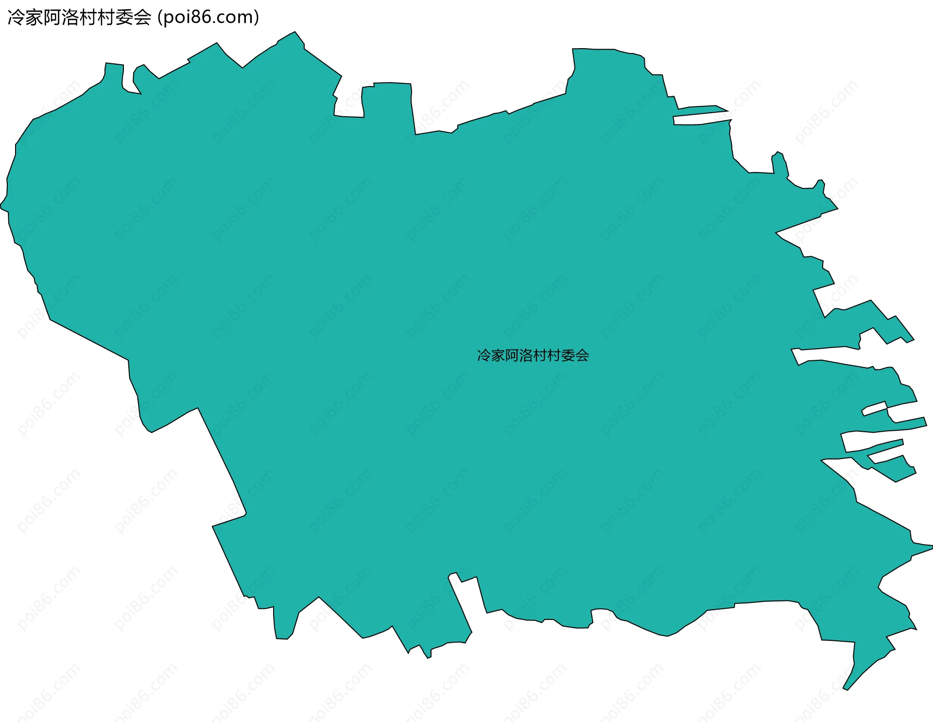 冷家阿洛村村委会边界地图