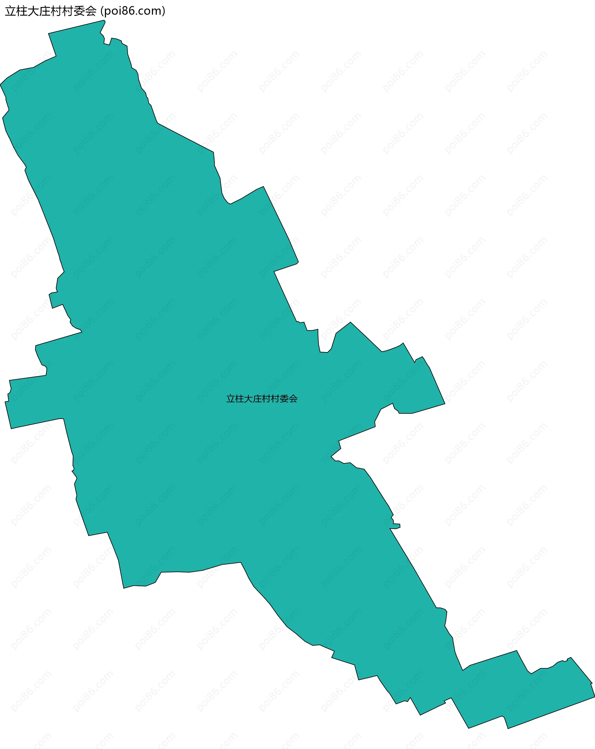 立柱大庄村村委会边界地图