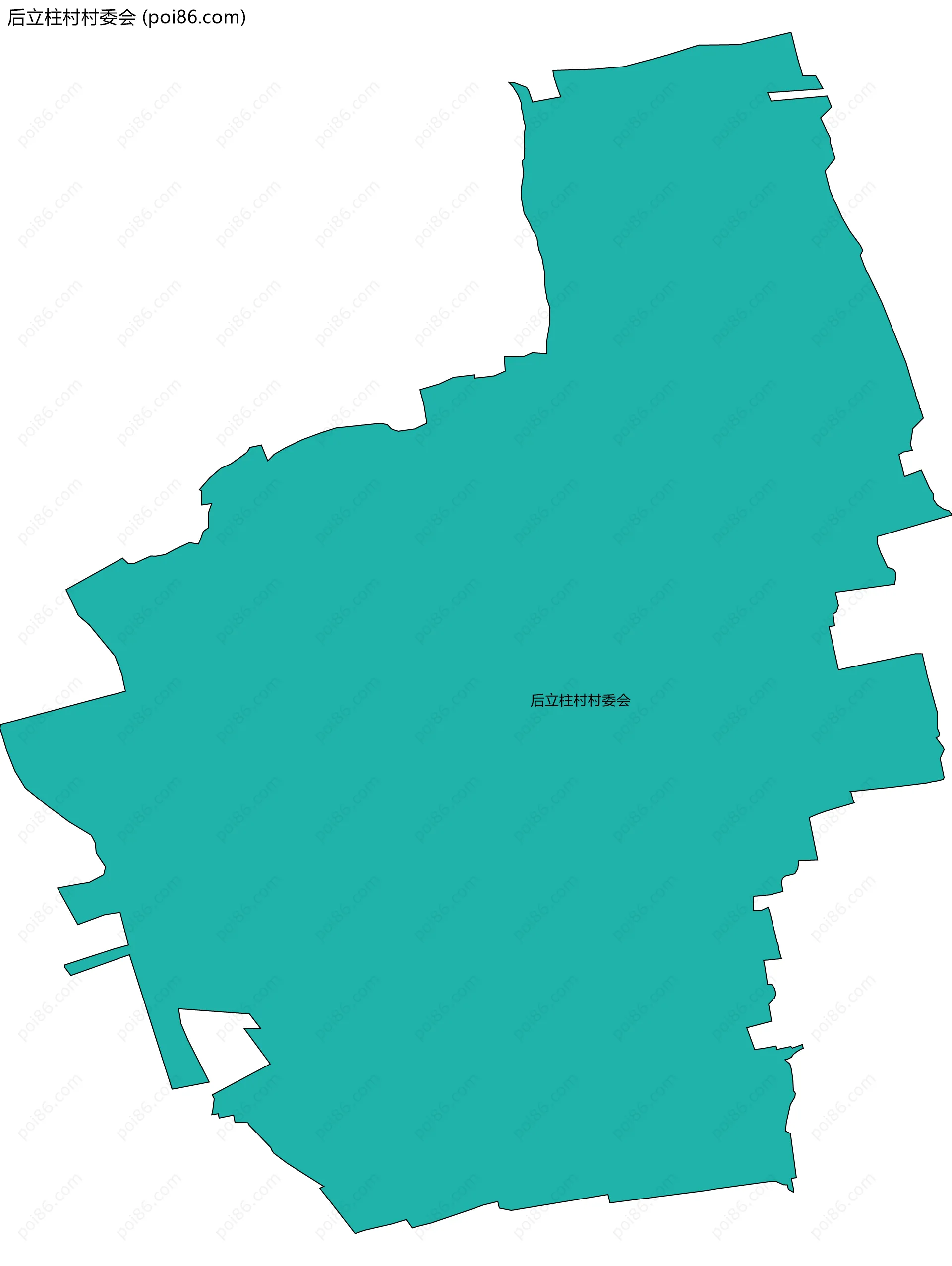 后立柱村村委会边界地图