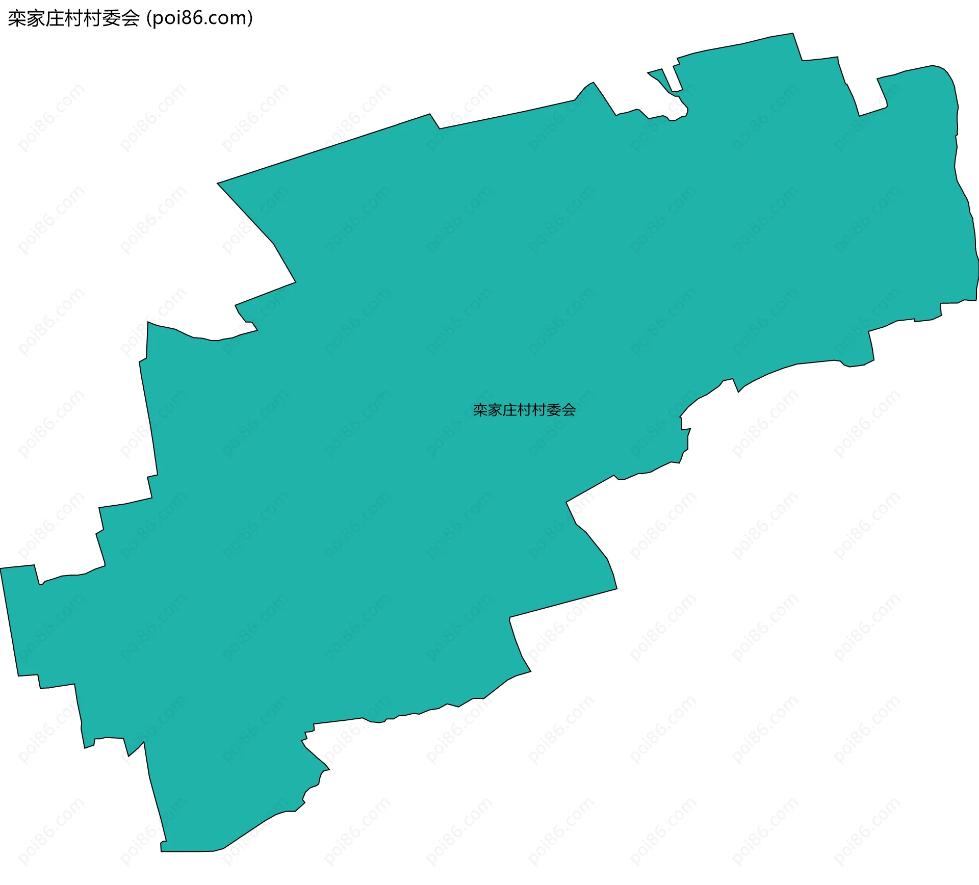 栾家庄村村委会边界地图