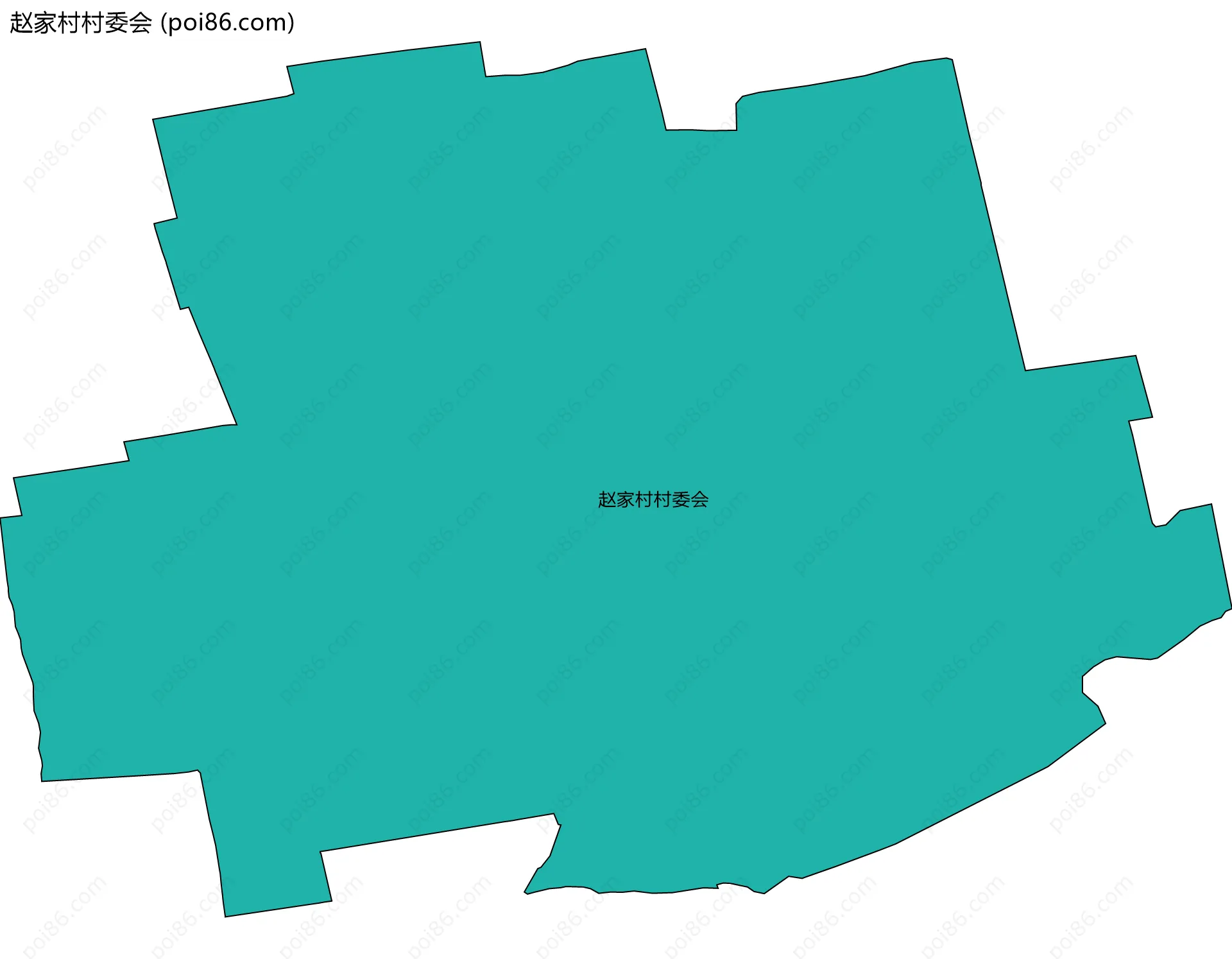 赵家村村委会边界地图