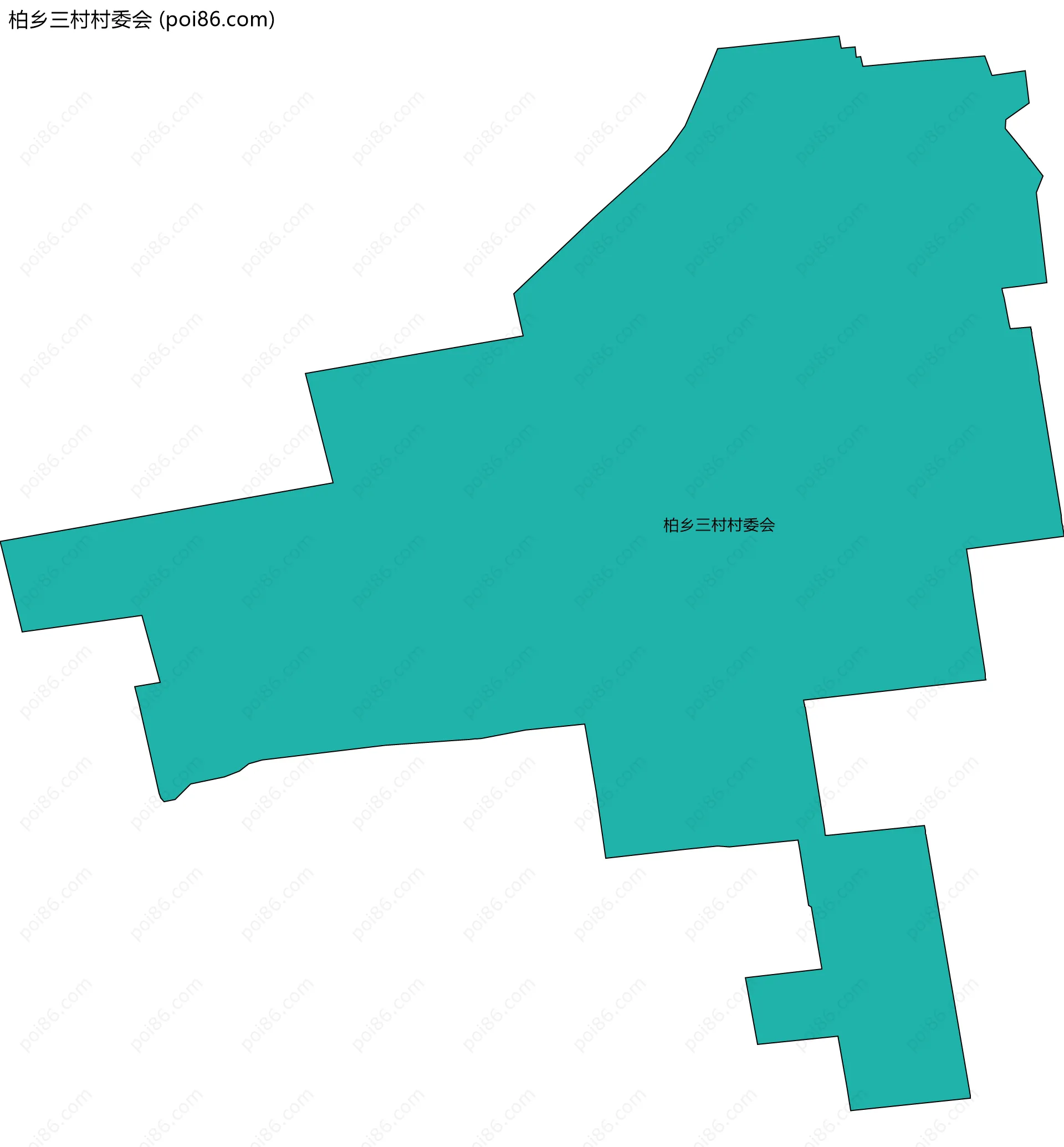 柏乡三村村委会边界地图