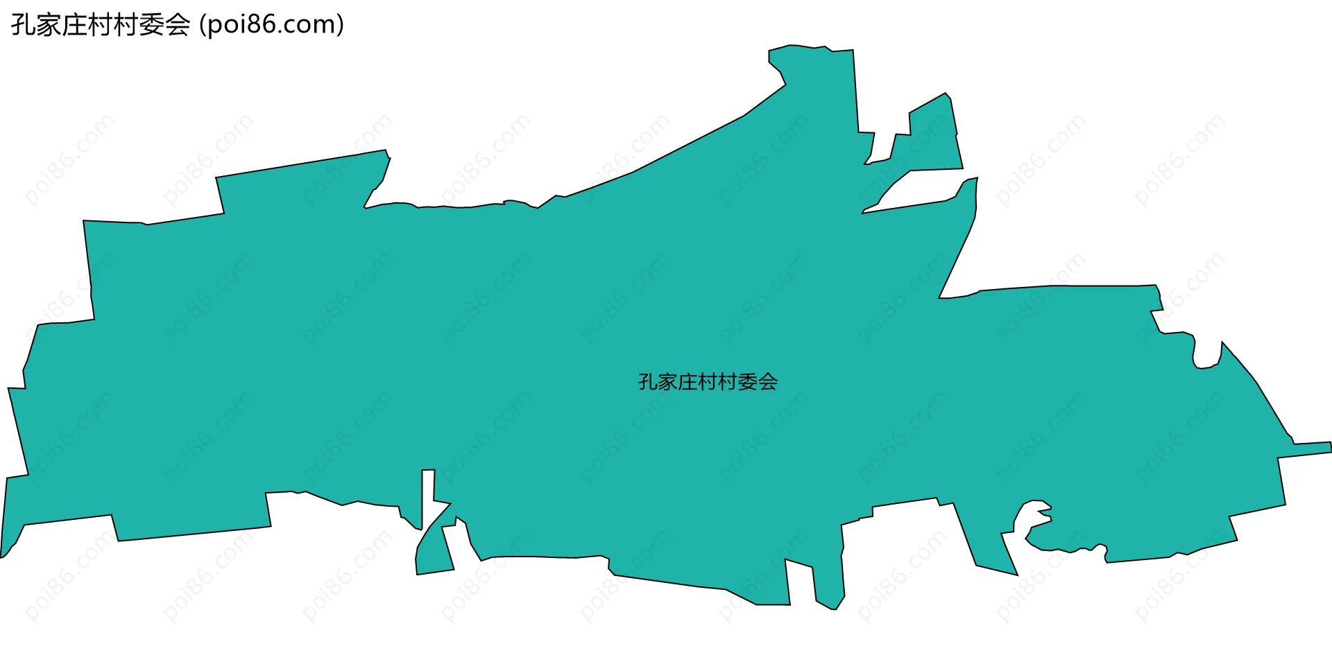 孔家庄村村委会边界地图