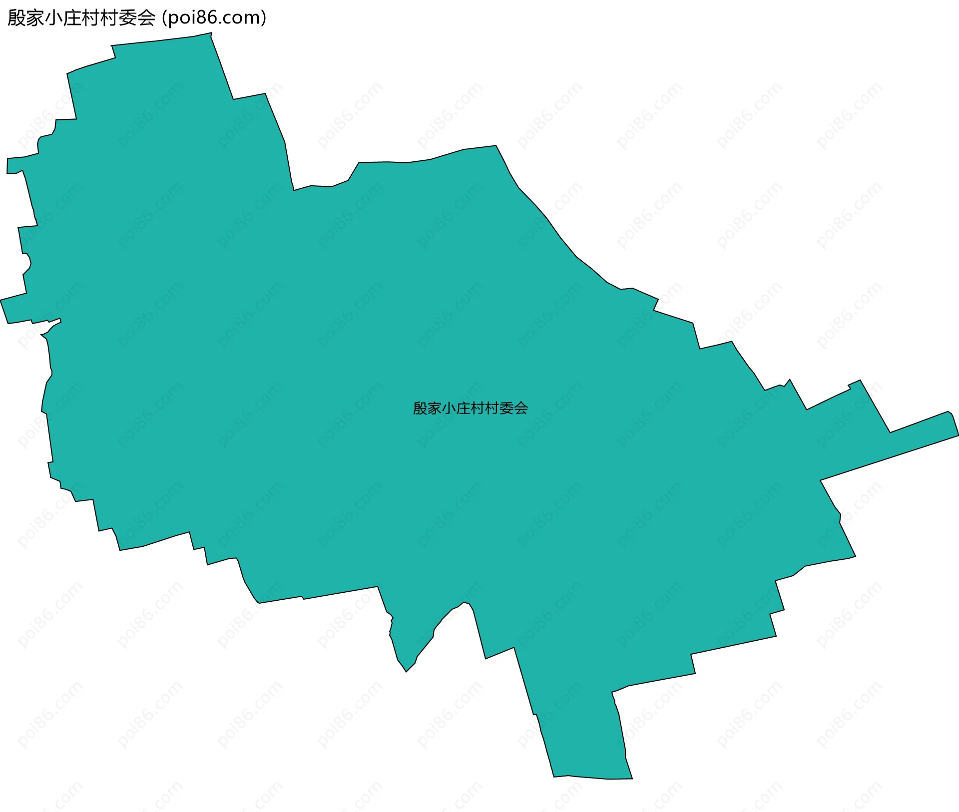 殷家小庄村村委会边界地图