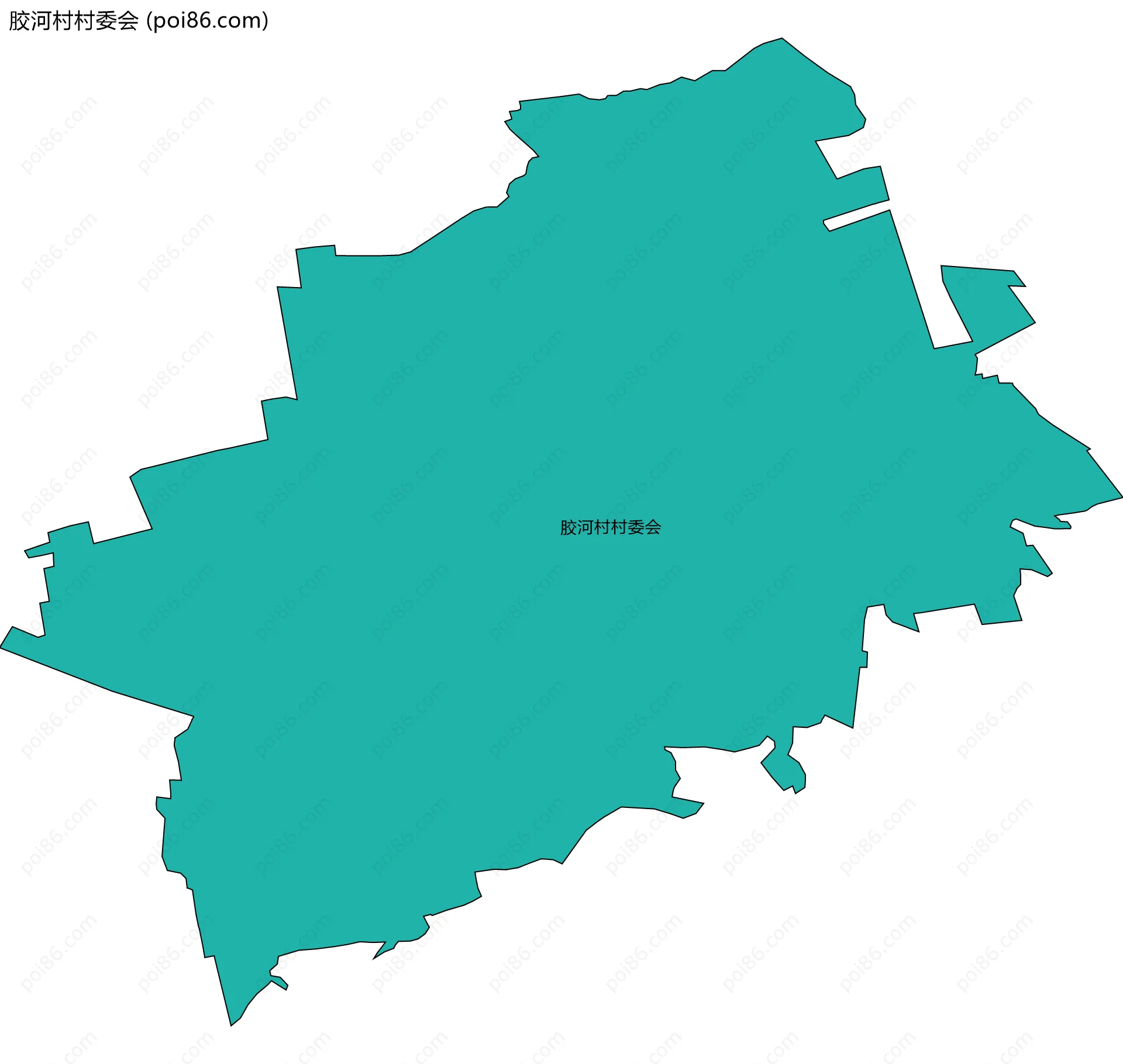 胶河村村委会边界地图