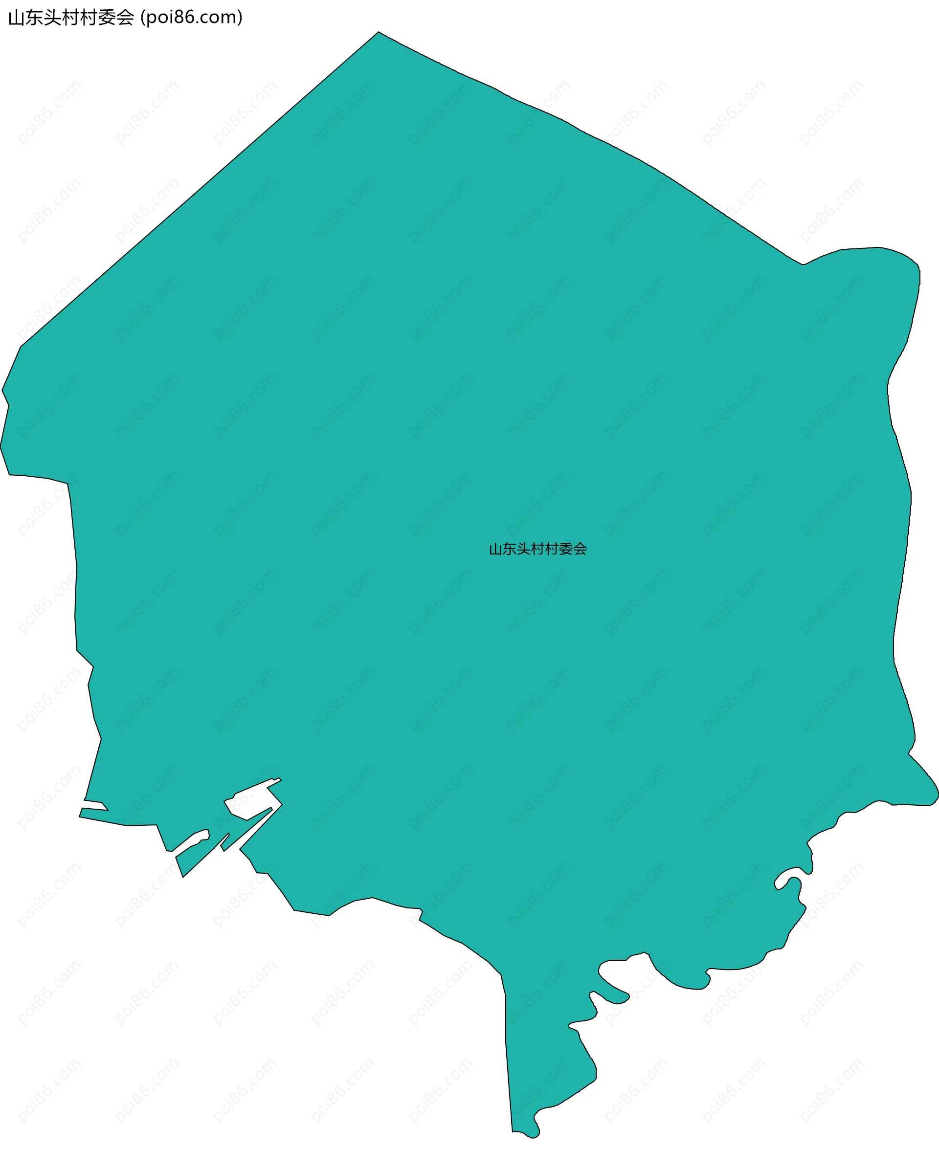 山东头村村委会边界地图