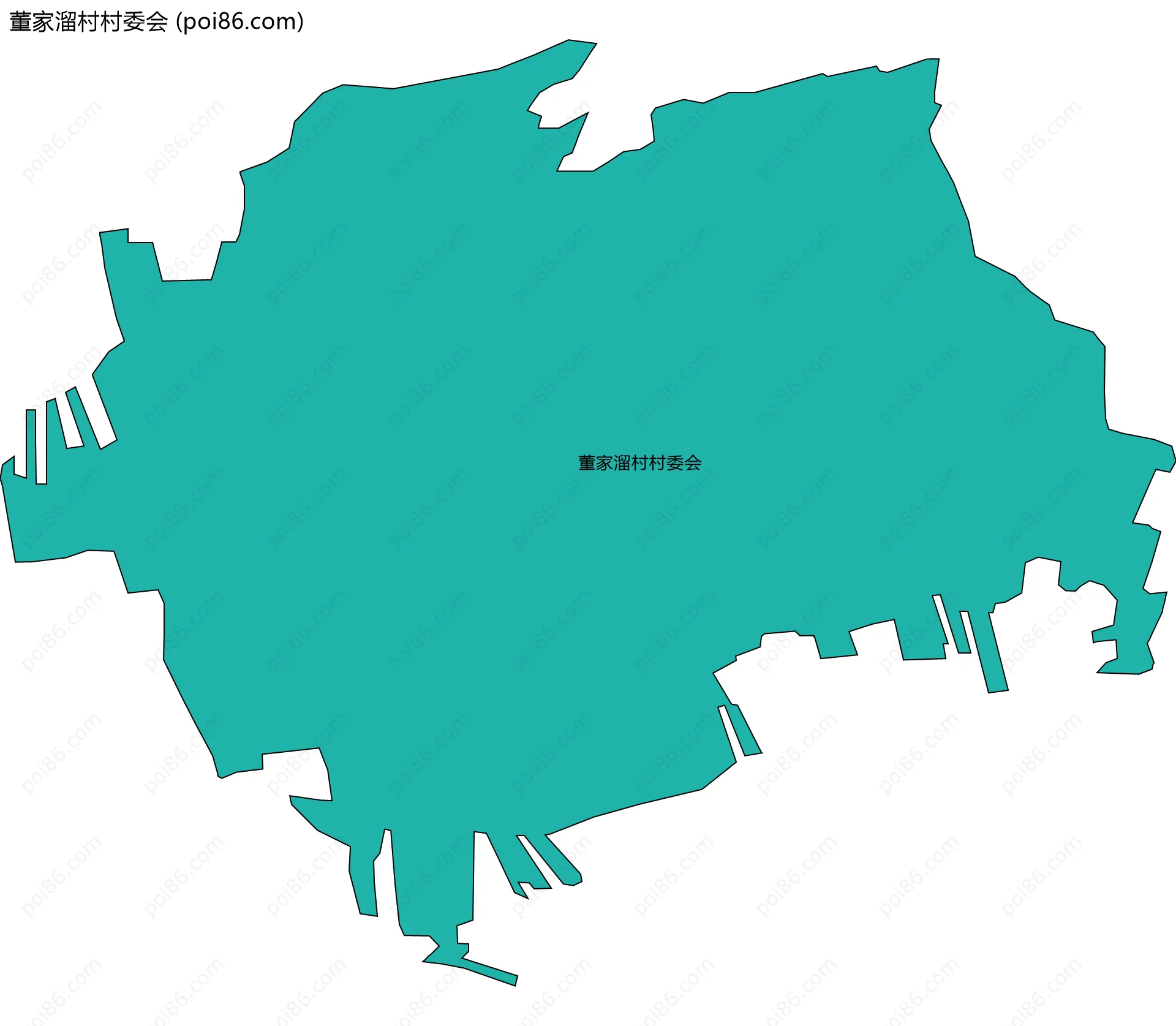 董家溜村村委会边界地图