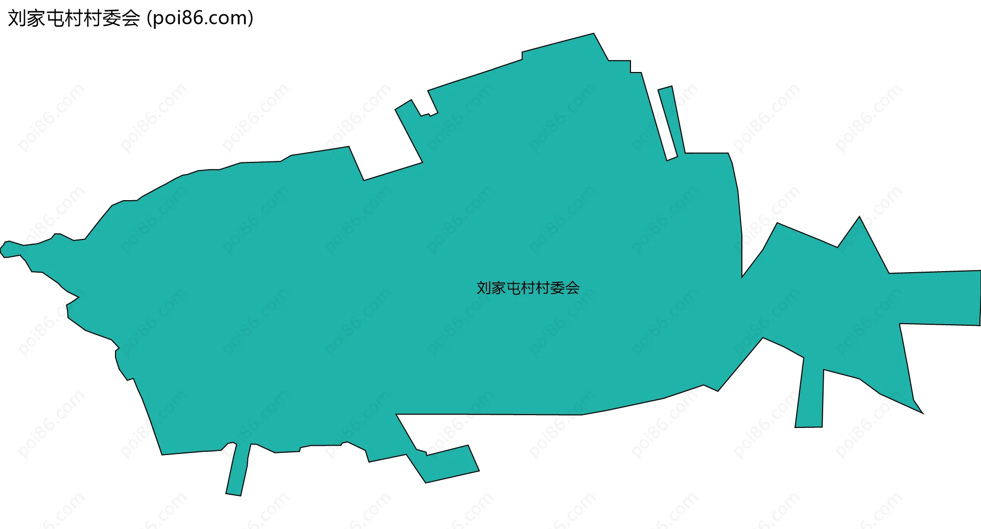 刘家屯村村委会边界地图