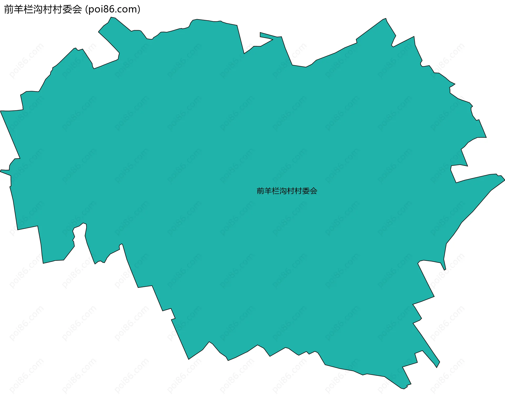前羊栏沟村村委会边界地图