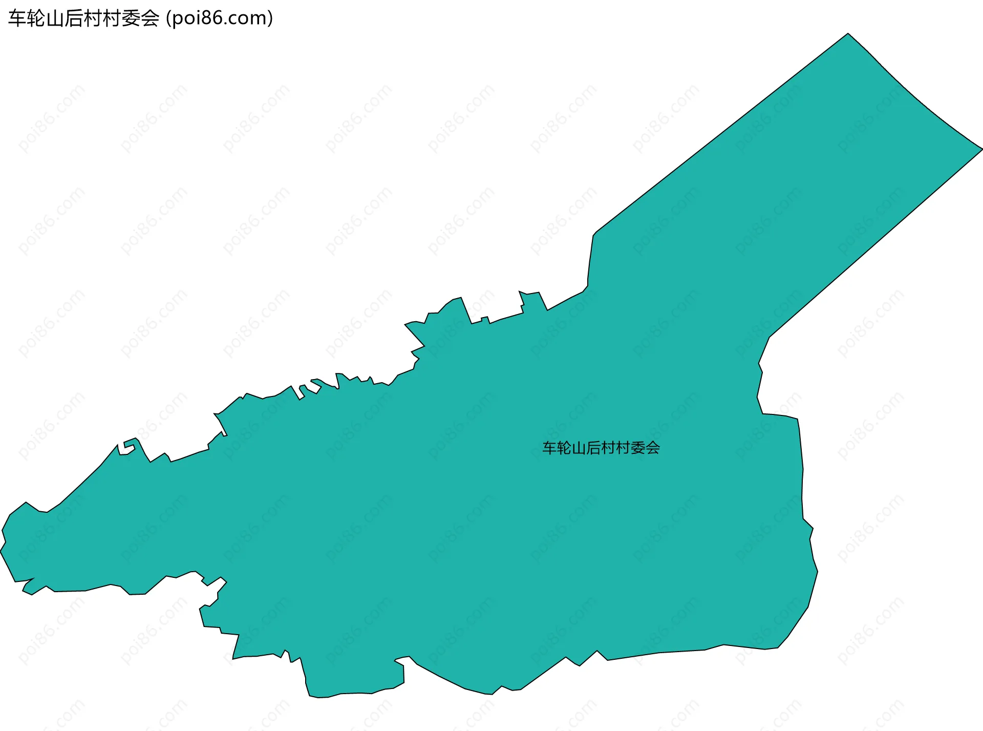 车轮山后村村委会边界地图
