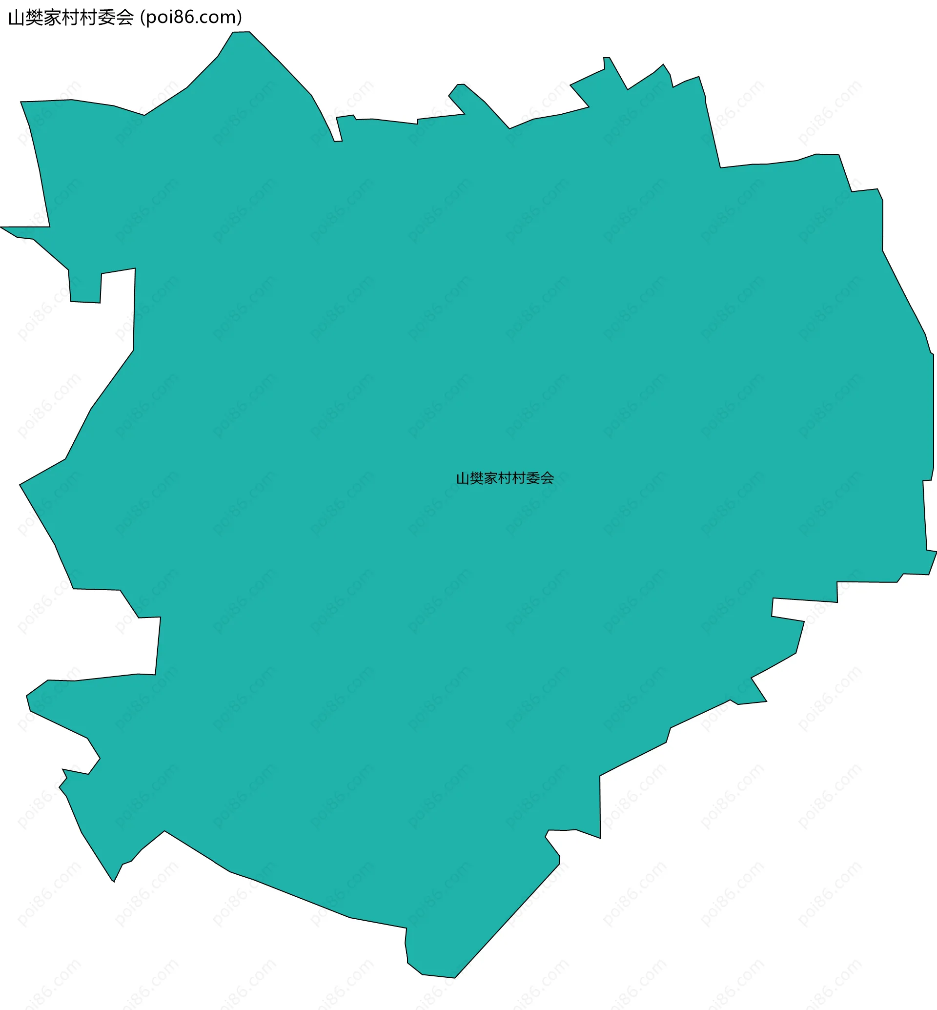 山樊家村村委会边界地图