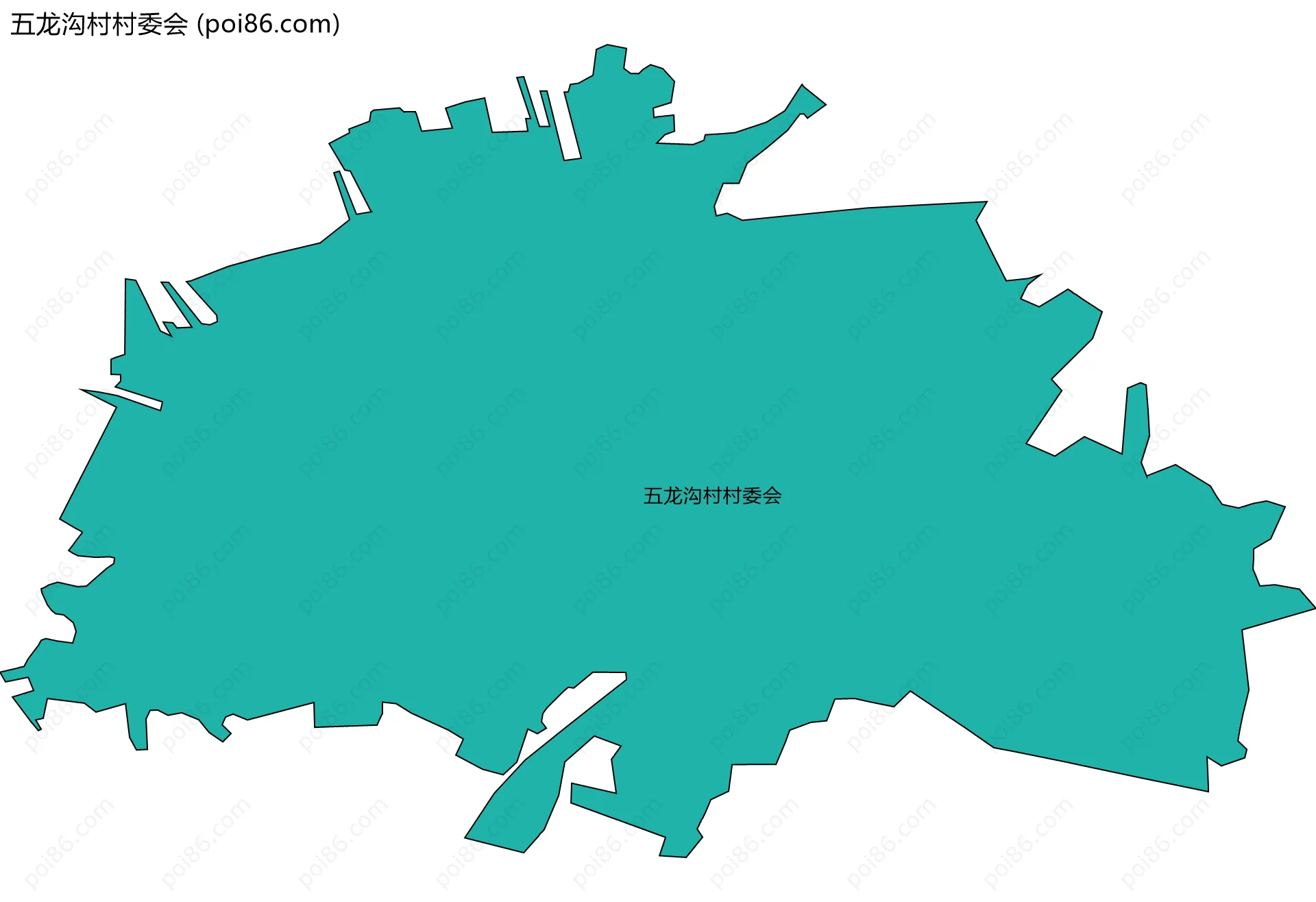 五龙沟村村委会边界地图