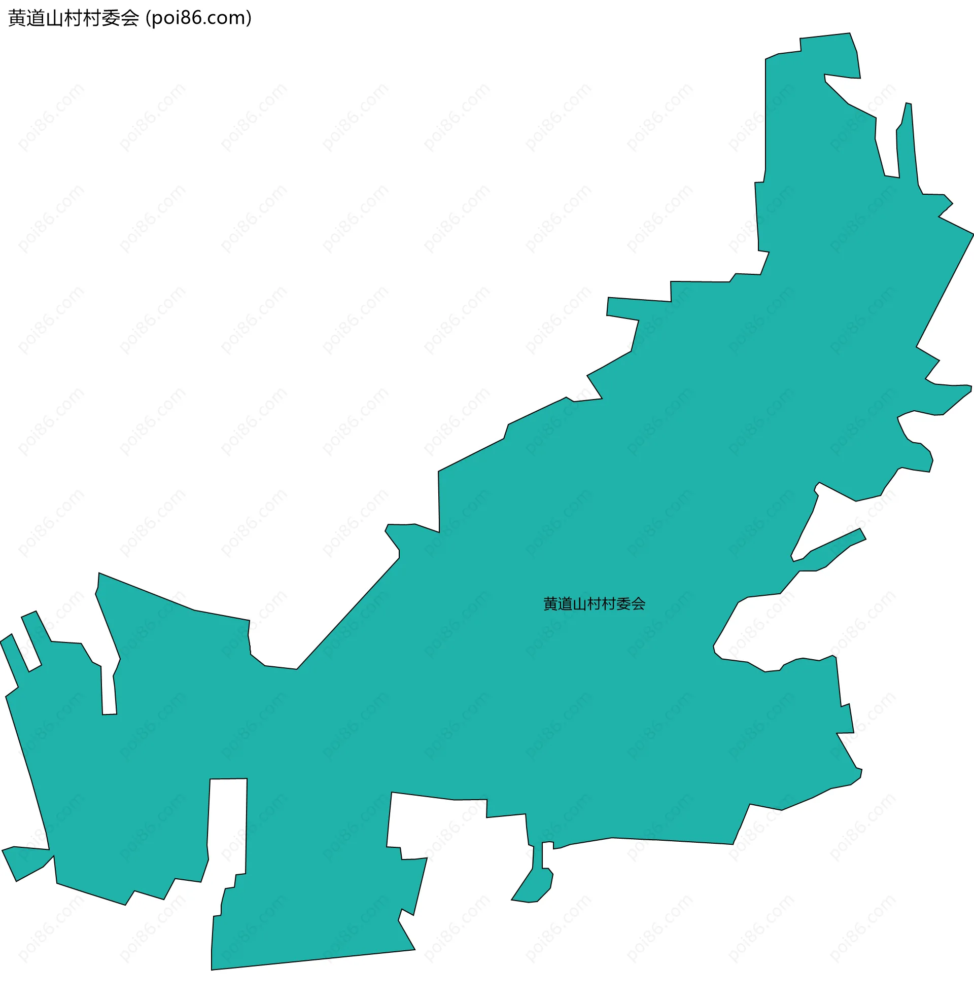 黄道山村村委会边界地图