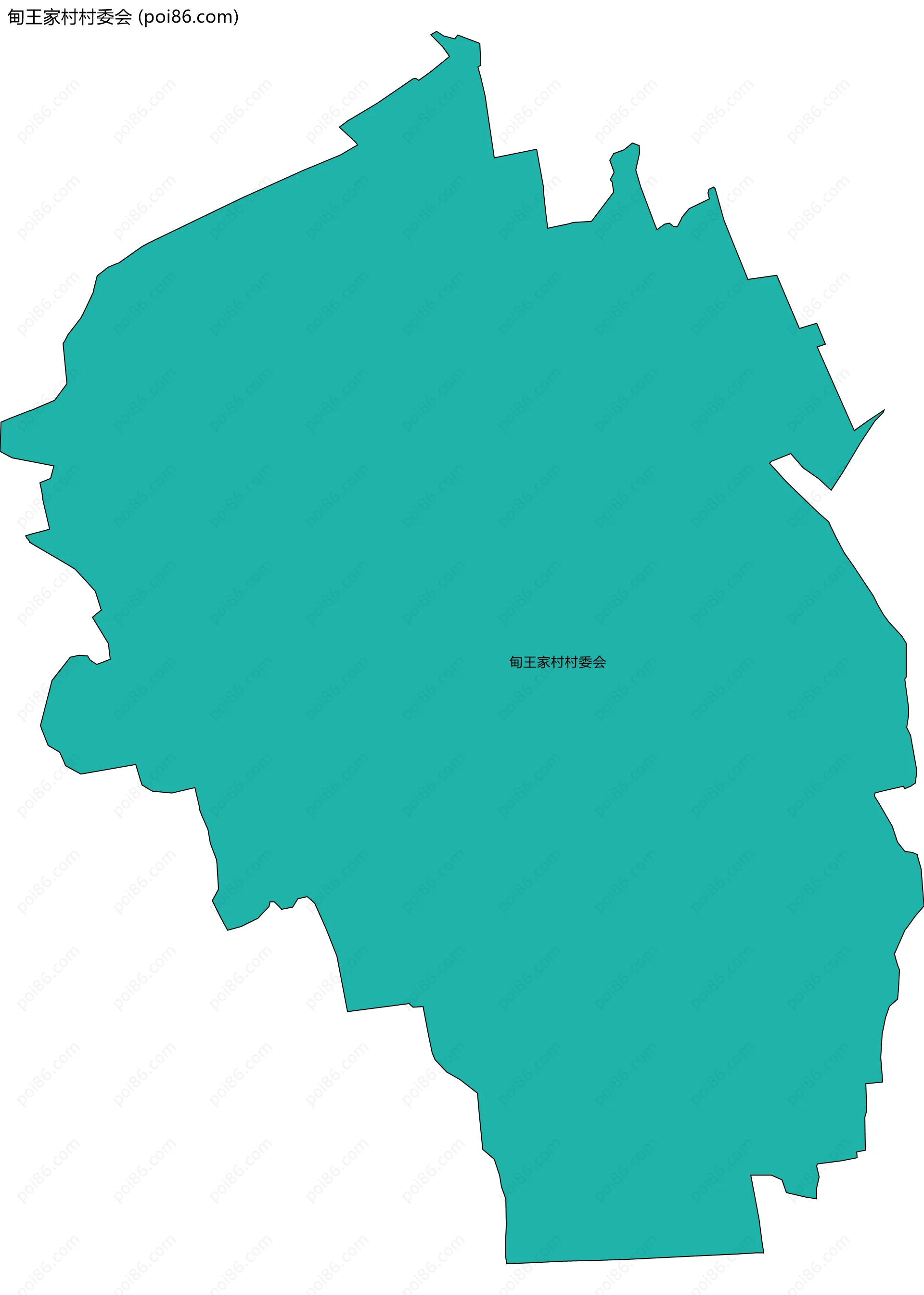 甸王家村村委会边界地图