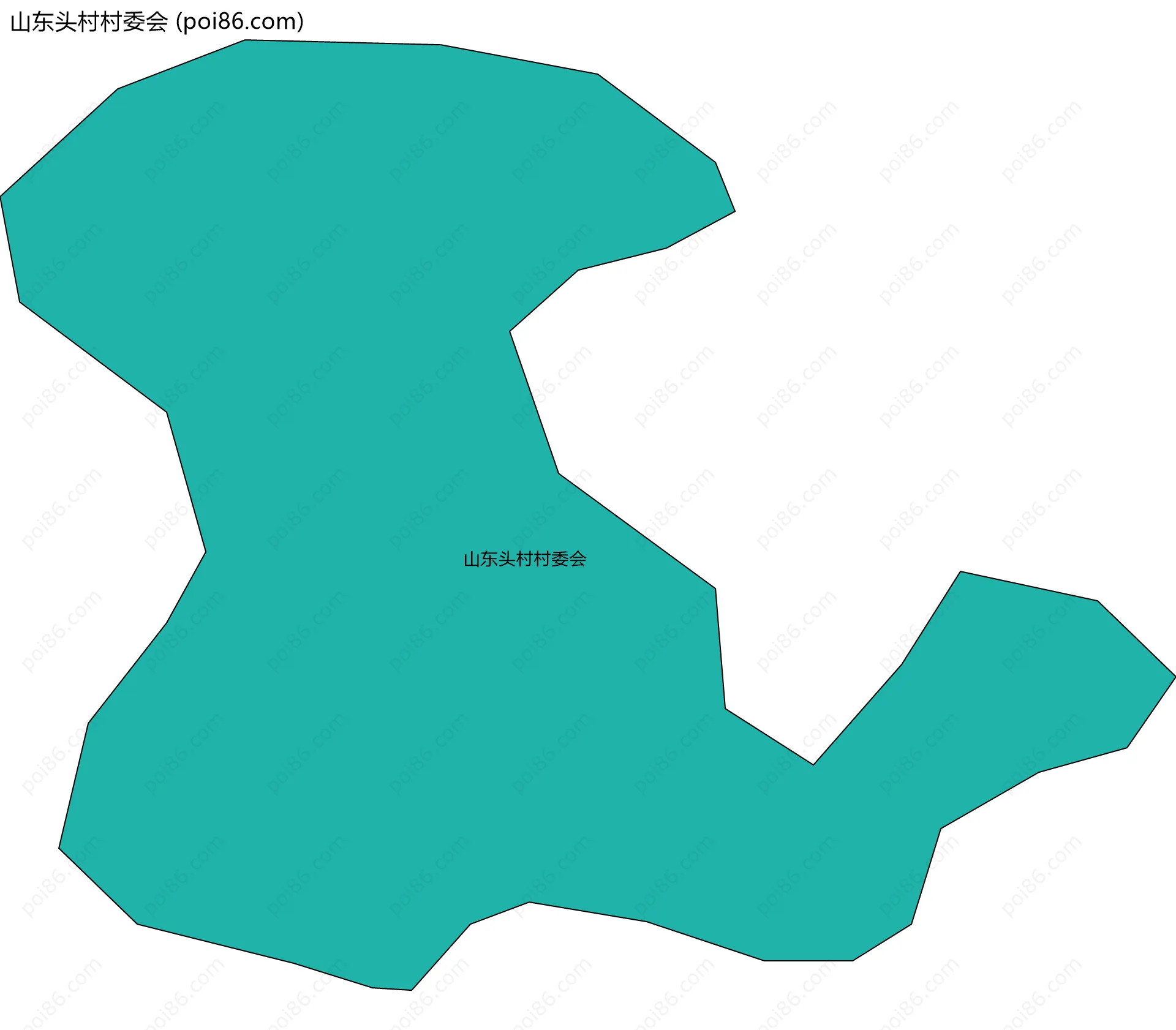 山东头村村委会边界地图