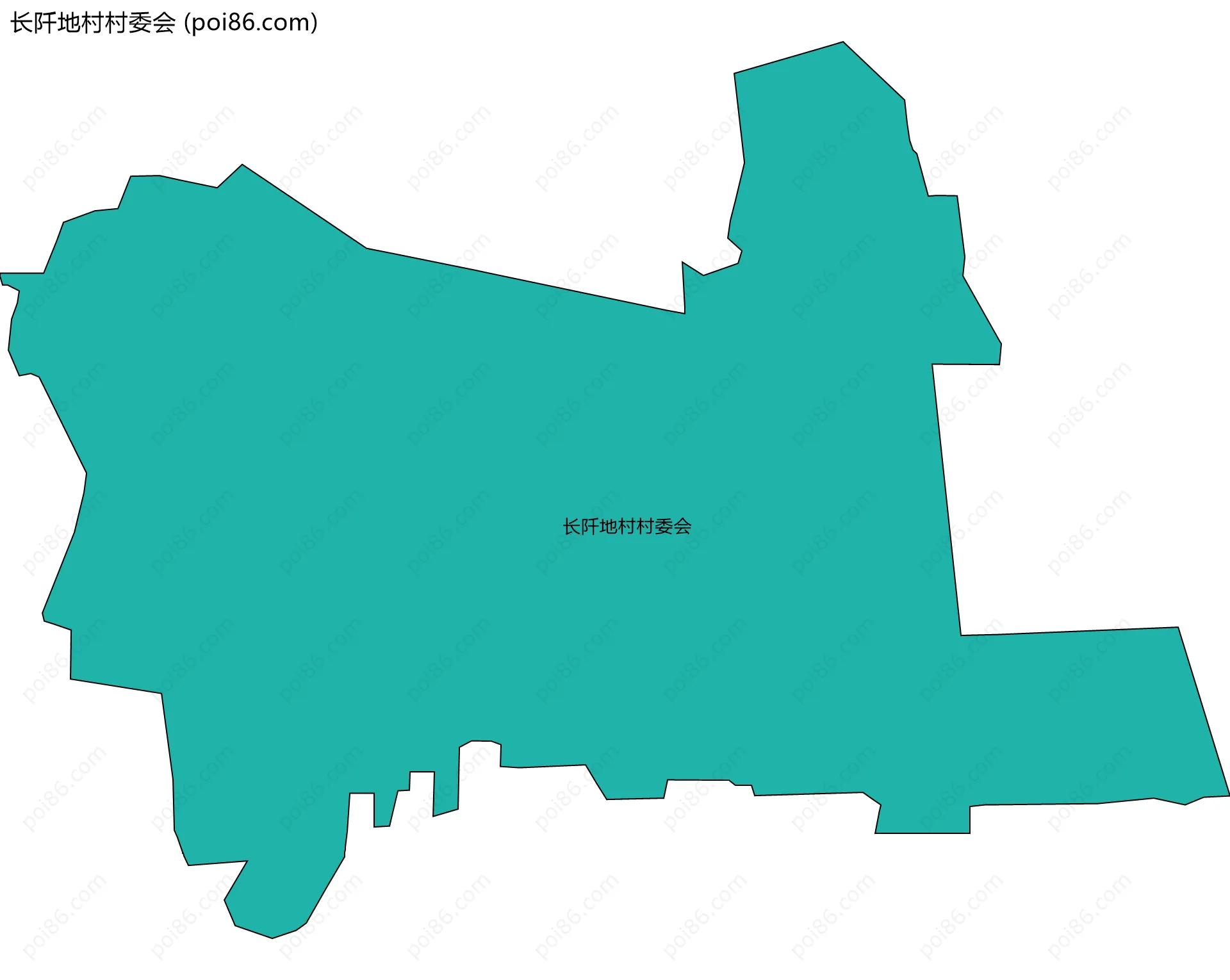 长阡地村村委会边界地图