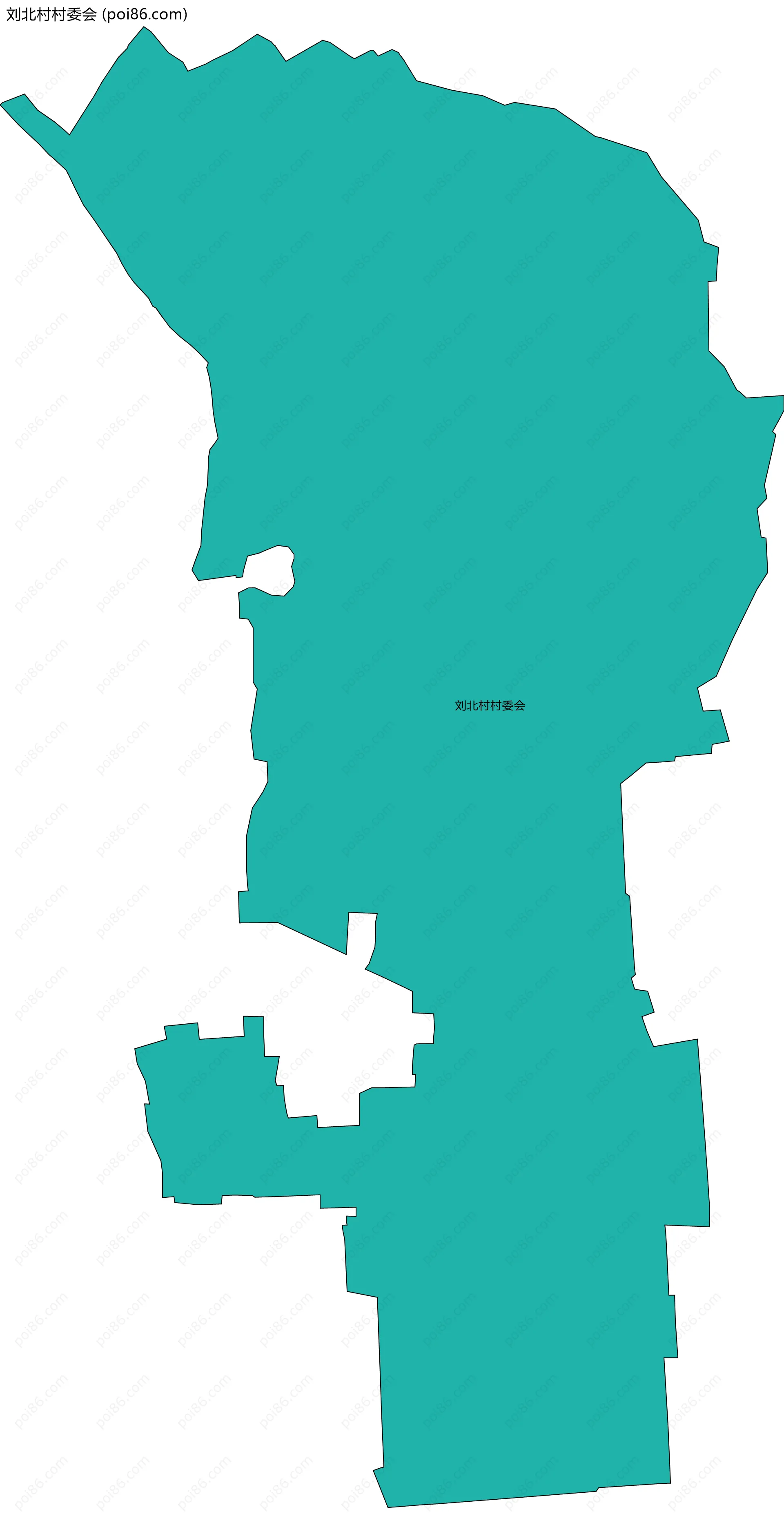 刘北村村委会边界地图