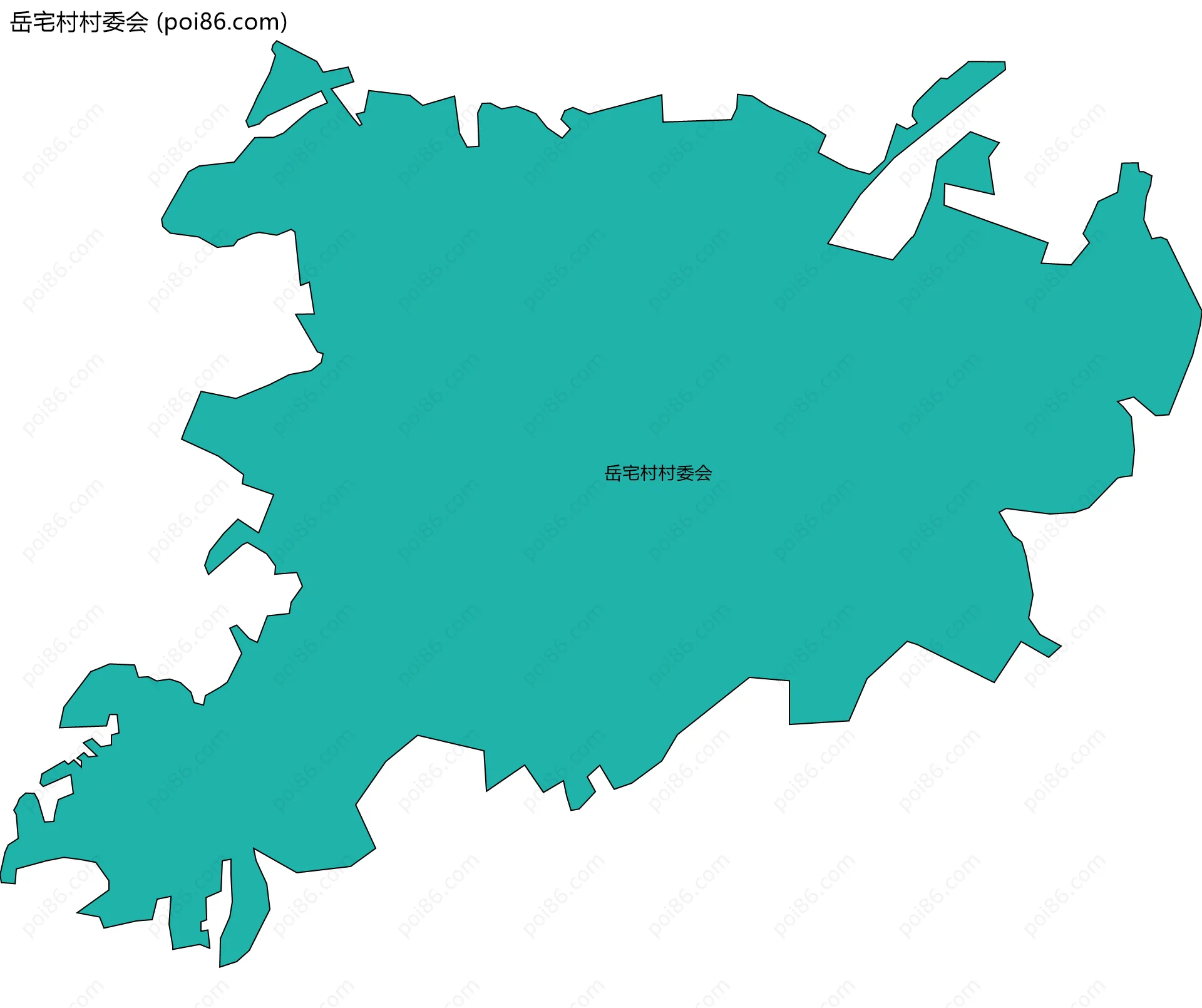 岳宅村村委会边界地图