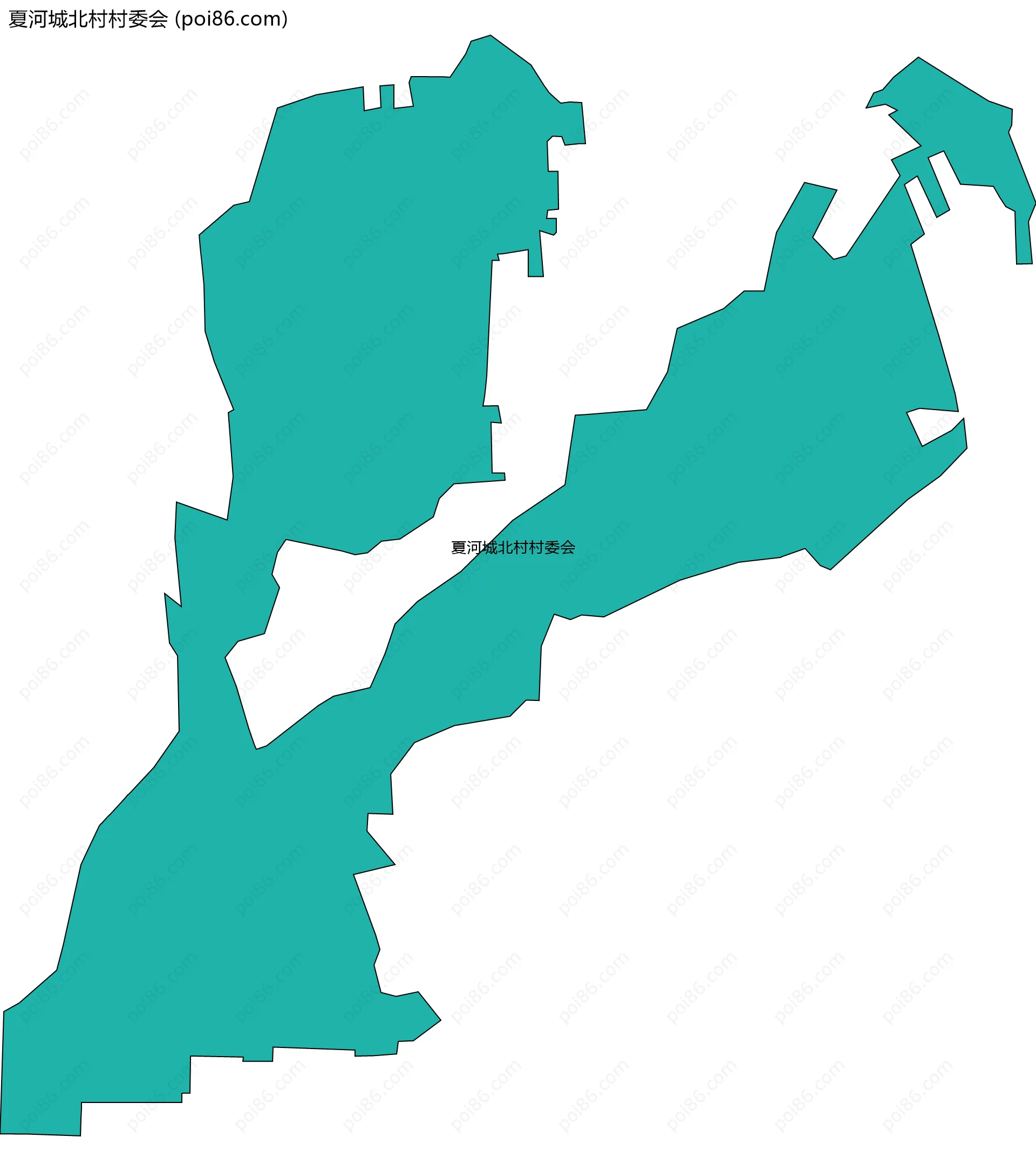 夏河城北村村委会边界地图
