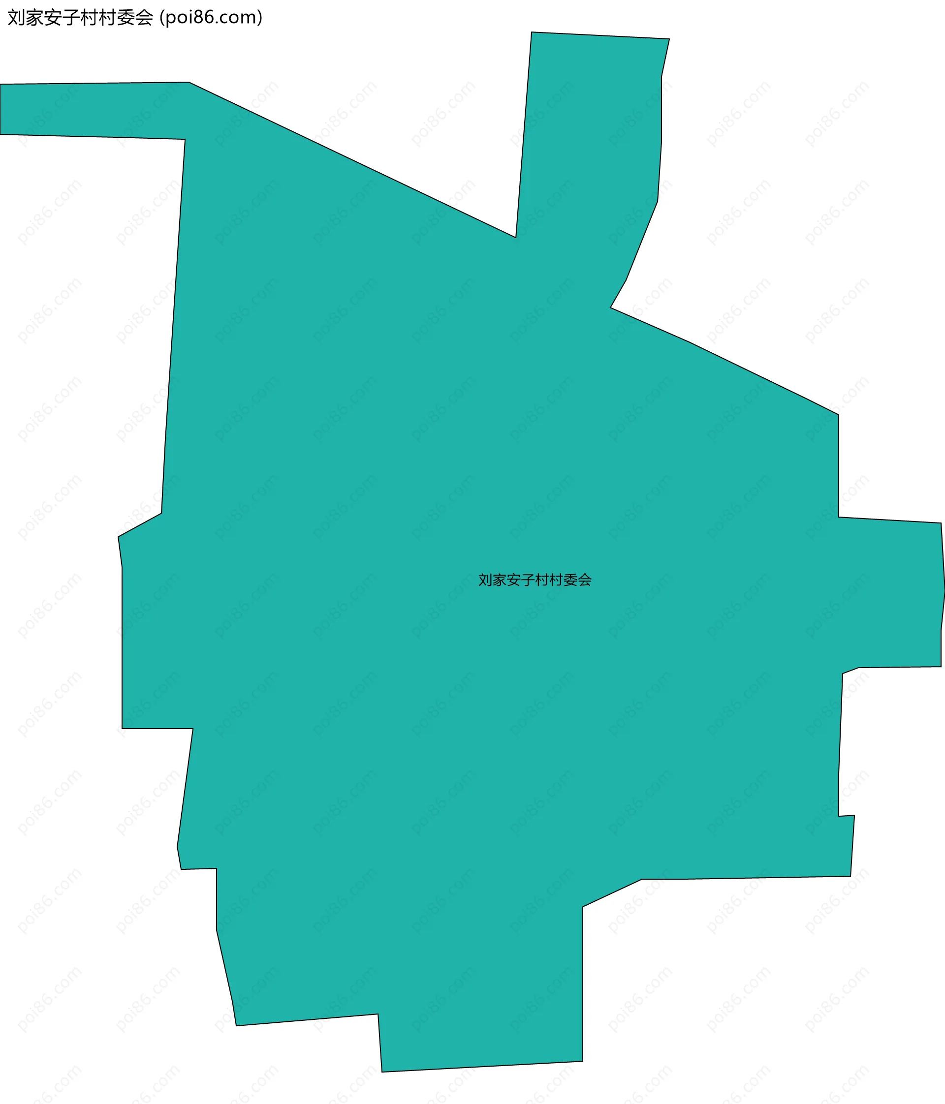 刘家安子村村委会边界地图