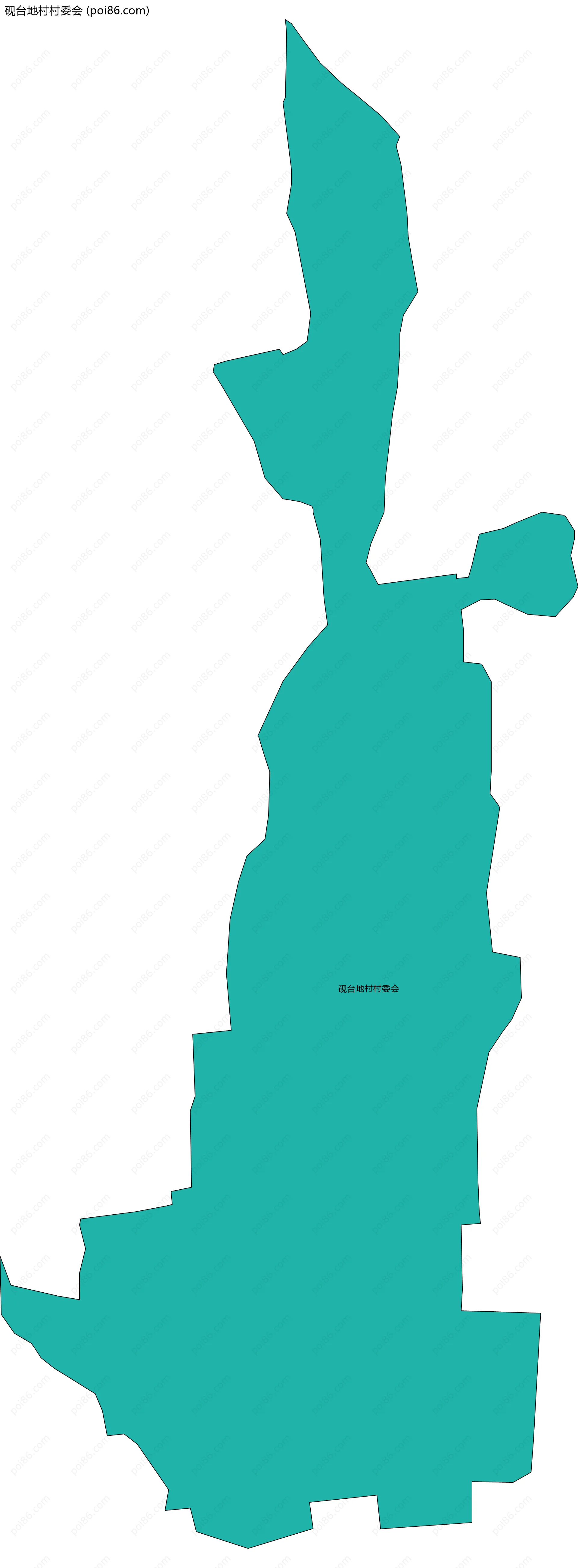 砚台地村村委会边界地图