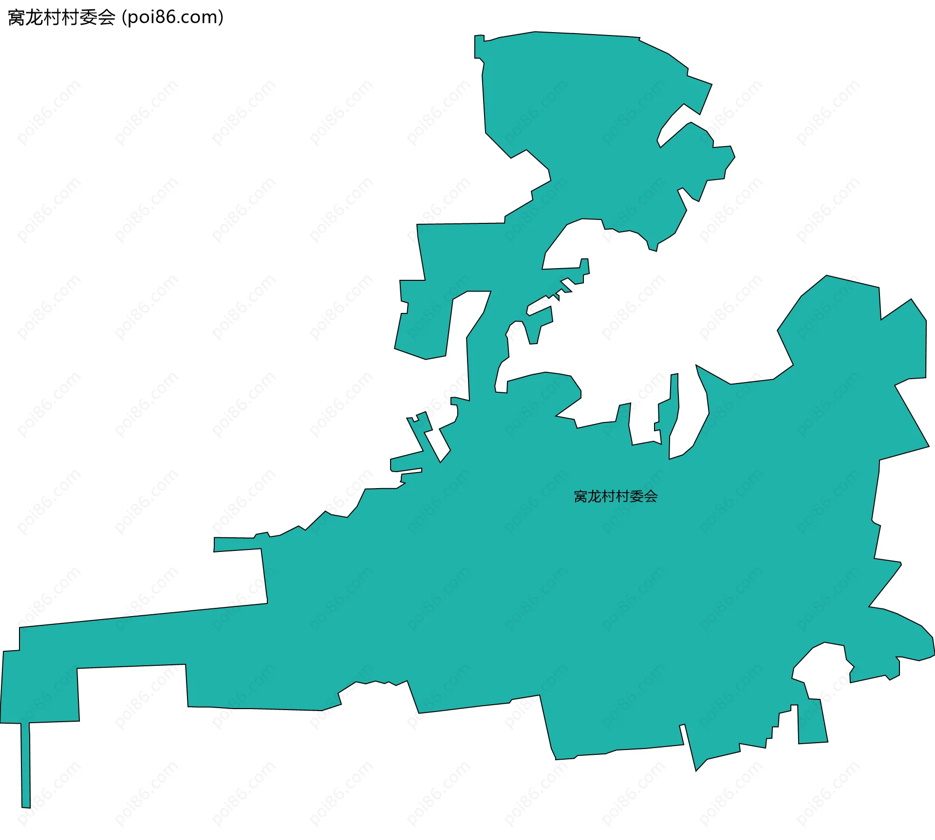 窝龙村村委会边界地图