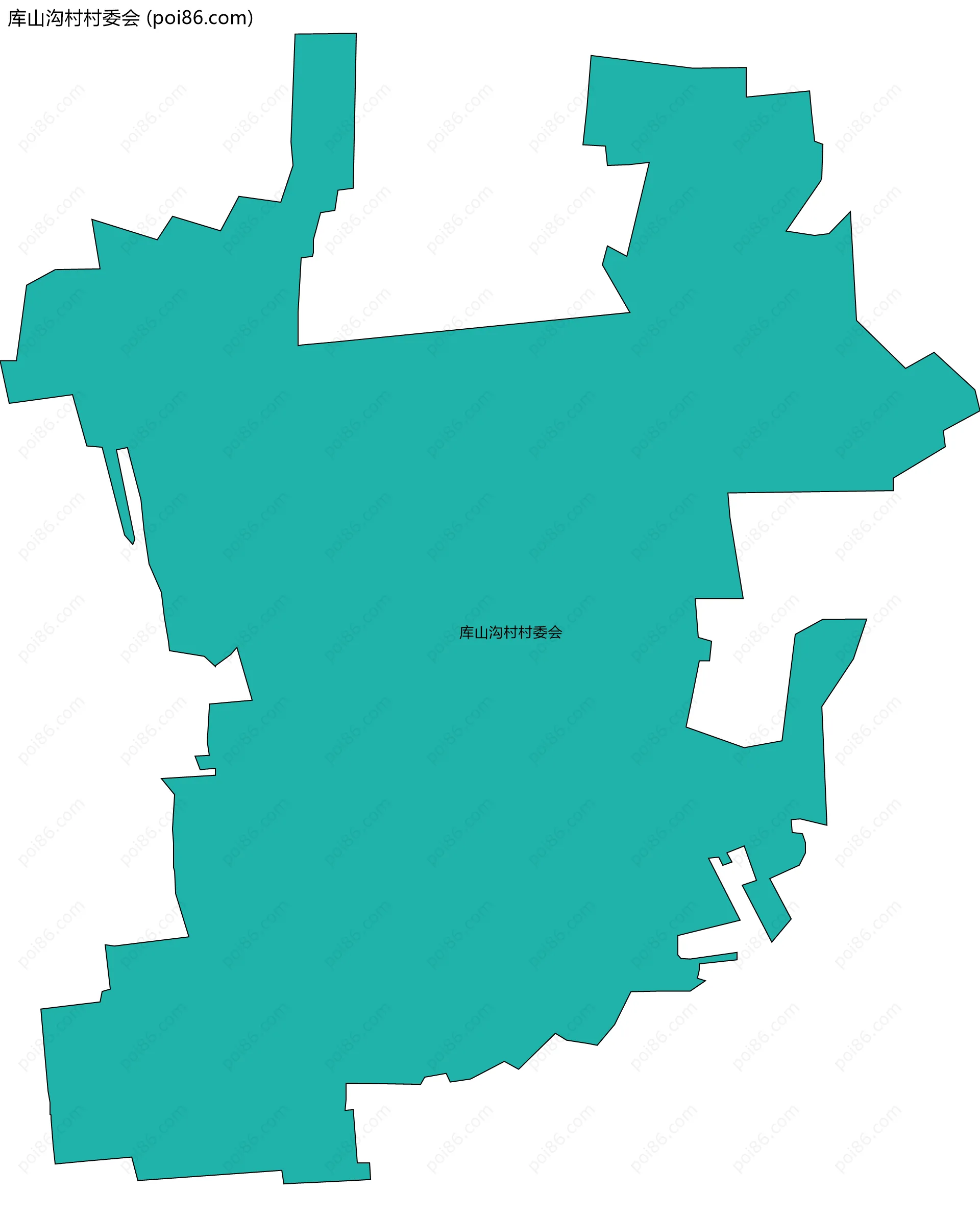 库山沟村村委会边界地图