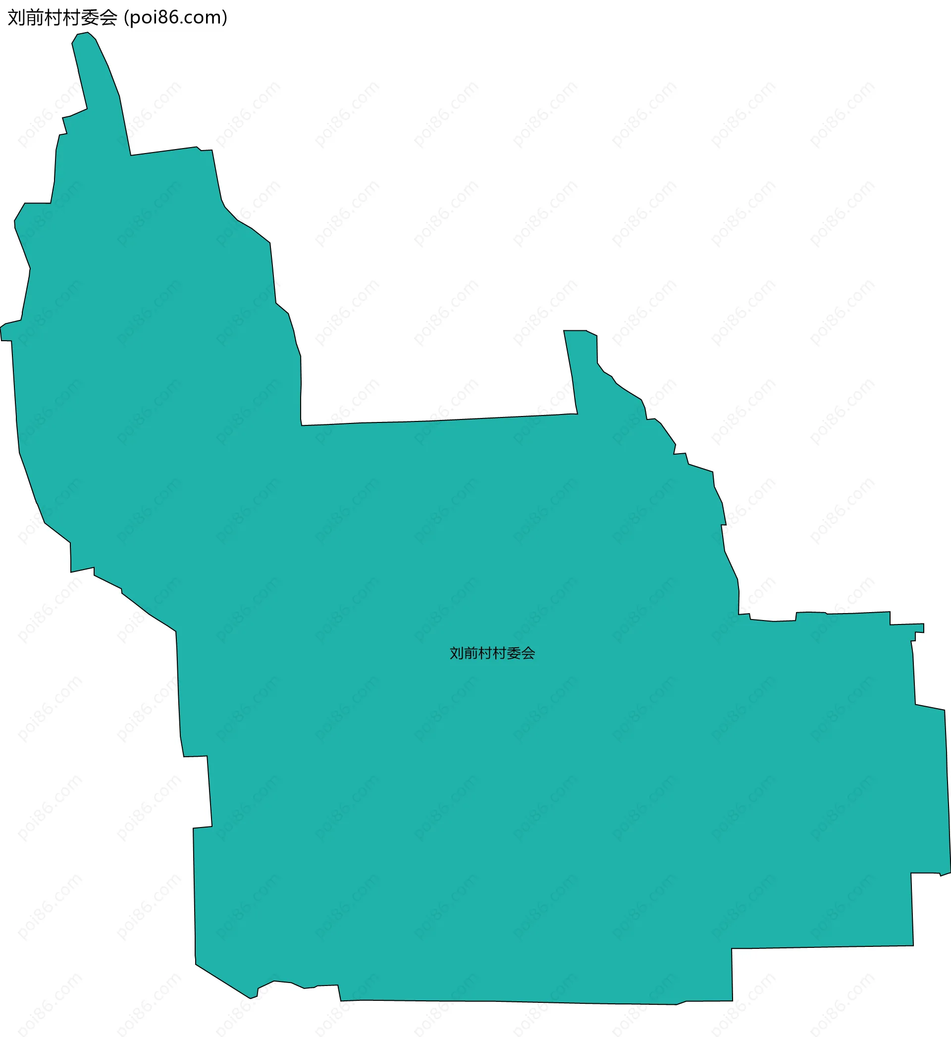 刘前村村委会边界地图