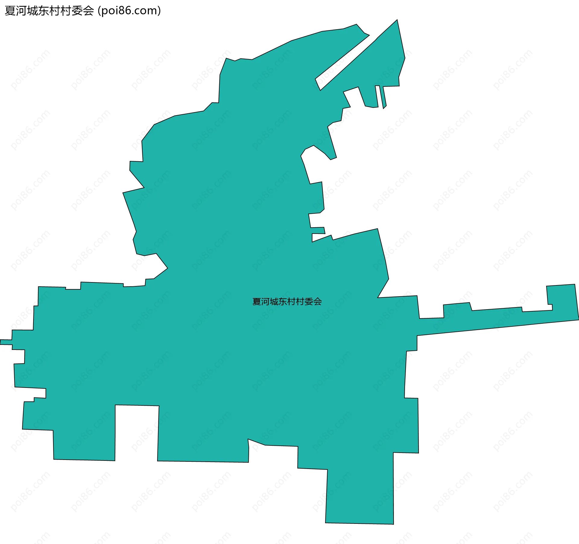 夏河城东村村委会边界地图