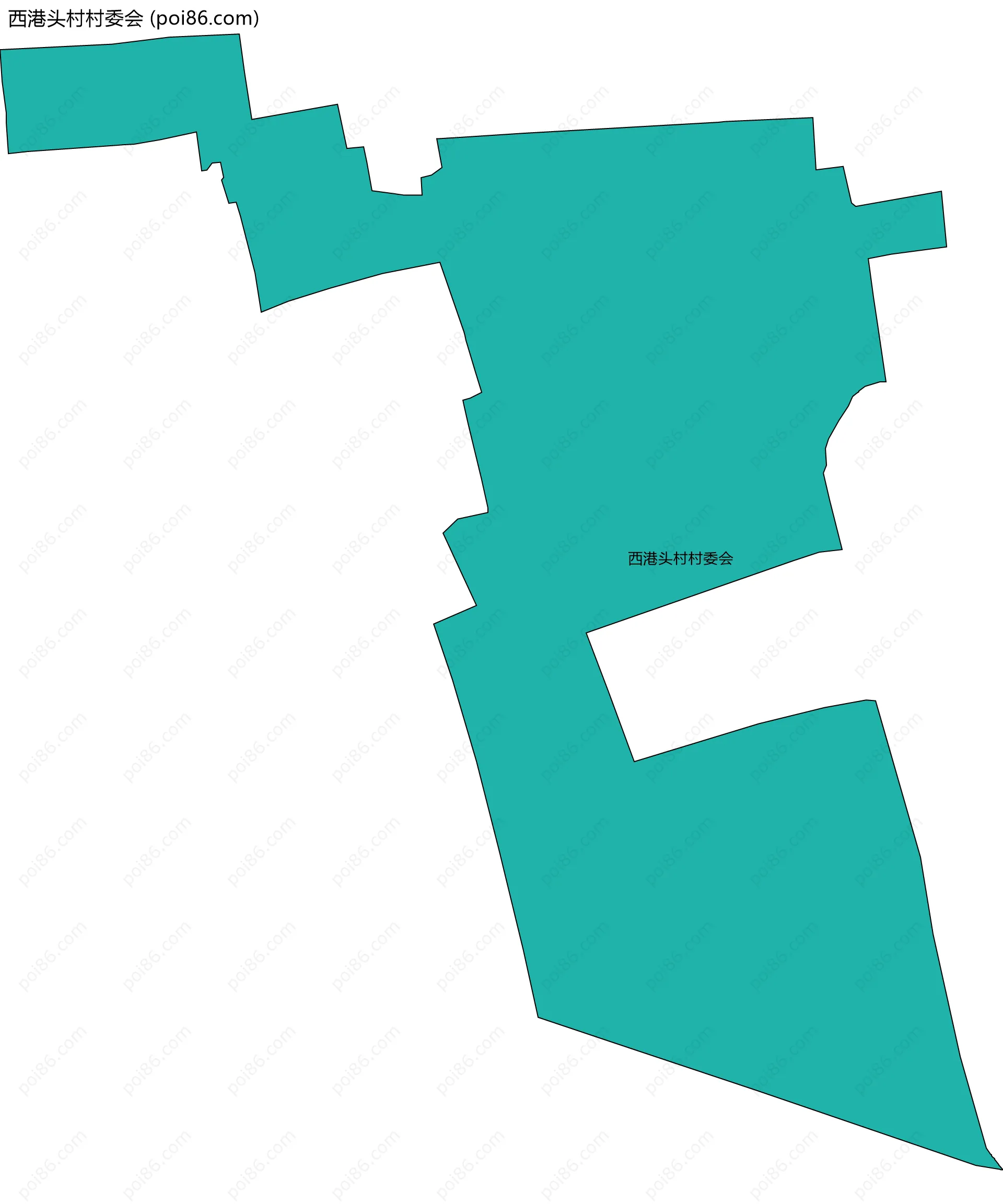 西港头村村委会边界地图