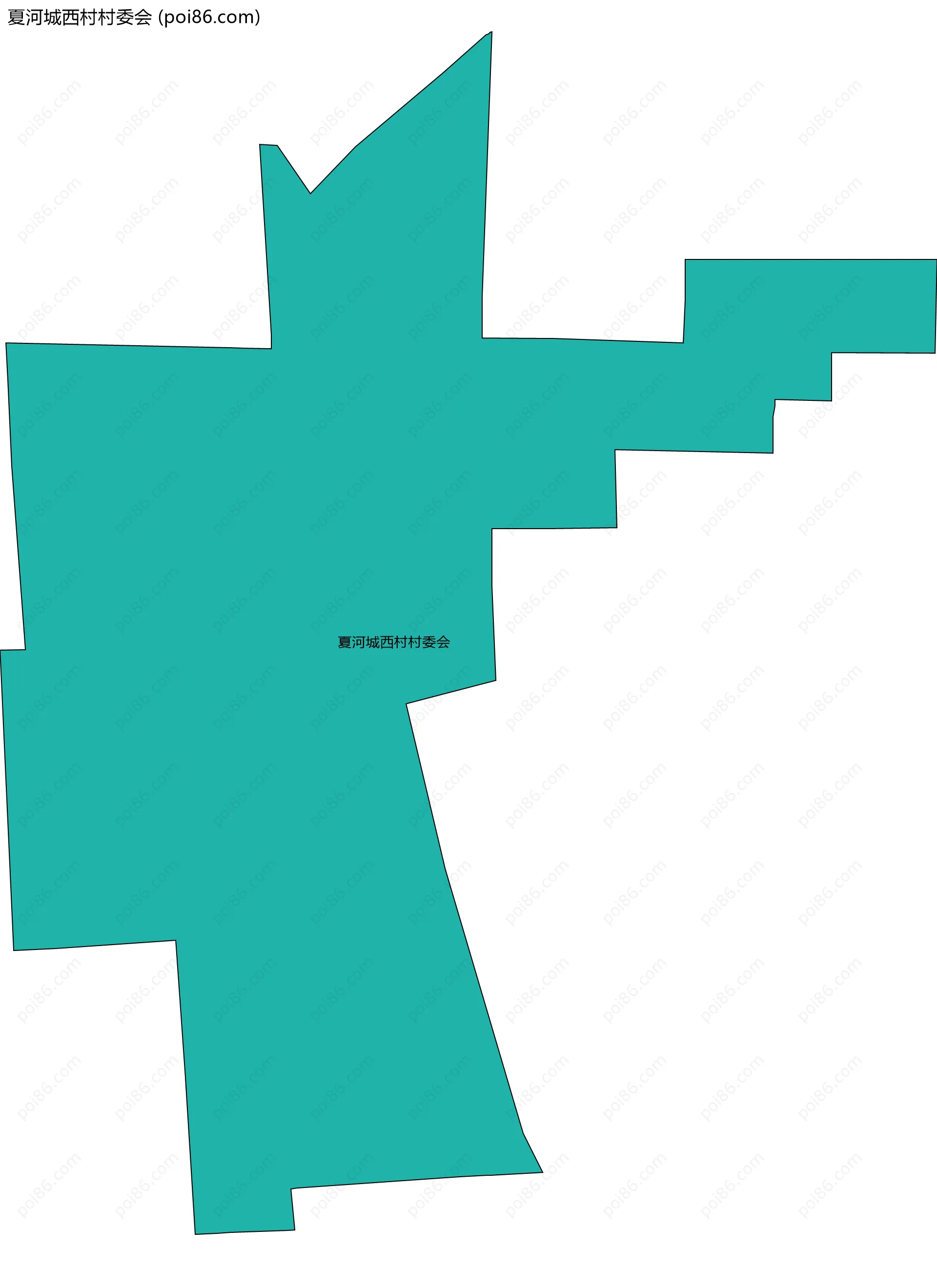 夏河城西村村委会边界地图