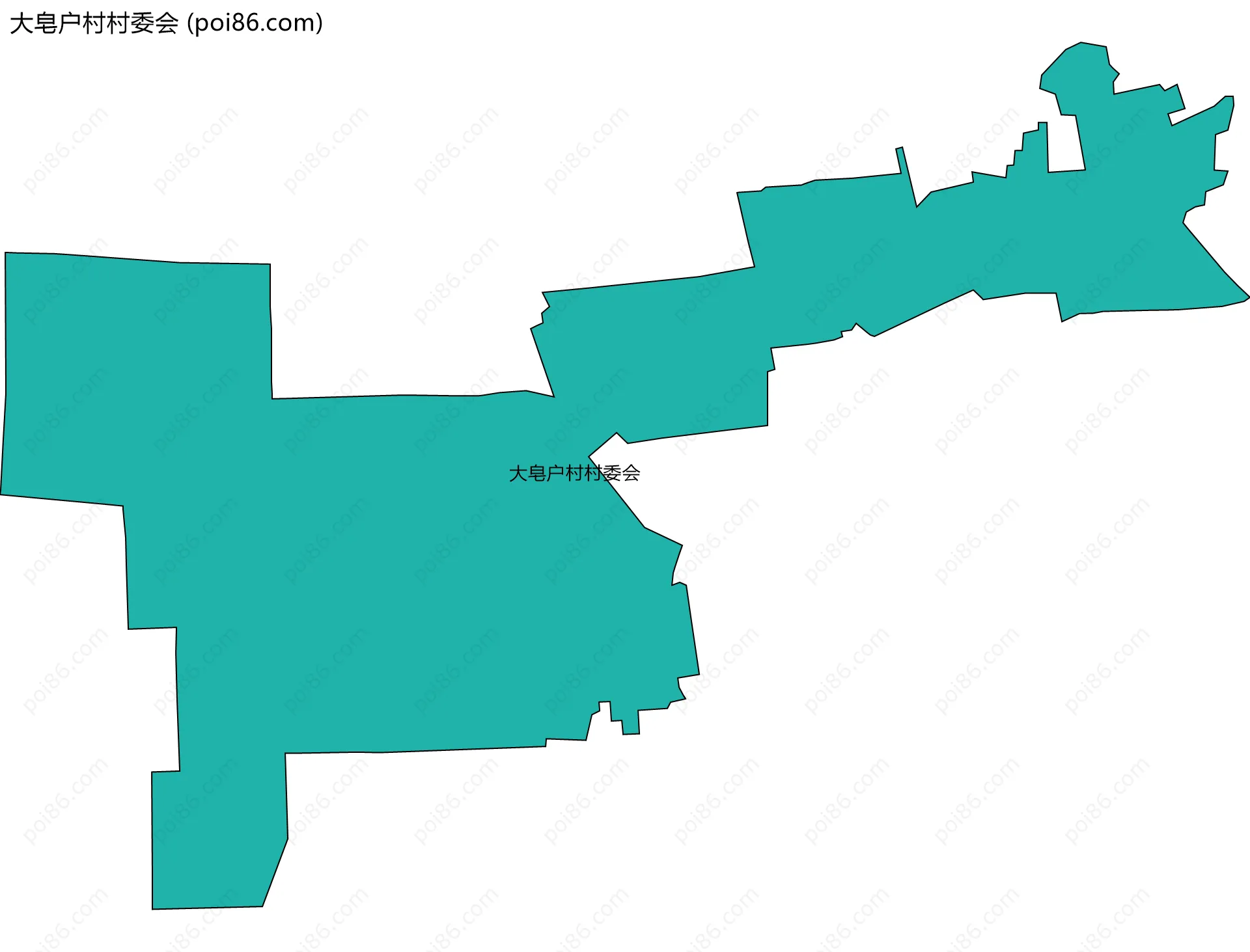 大皂户村村委会边界地图