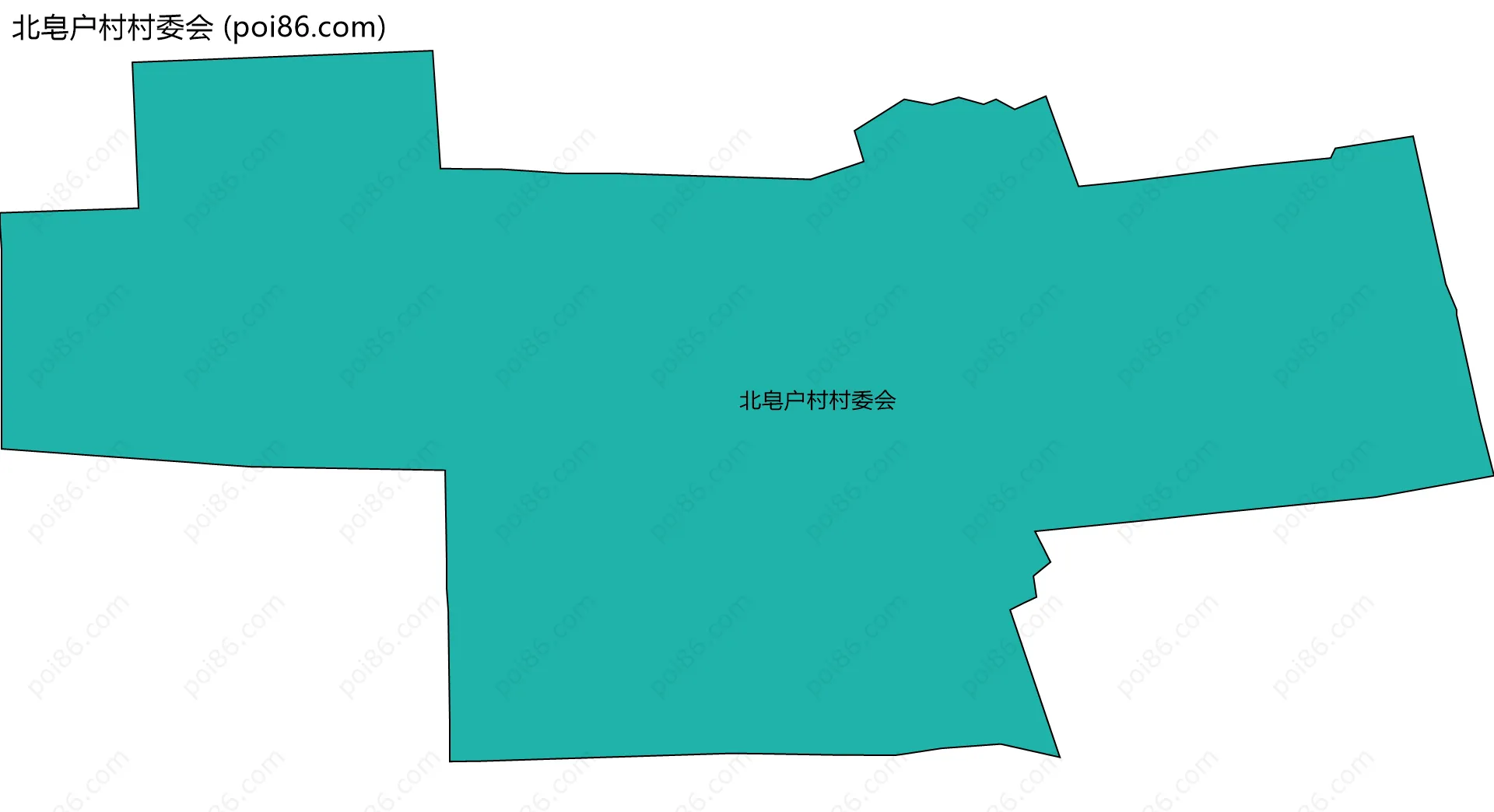 北皂户村村委会边界地图