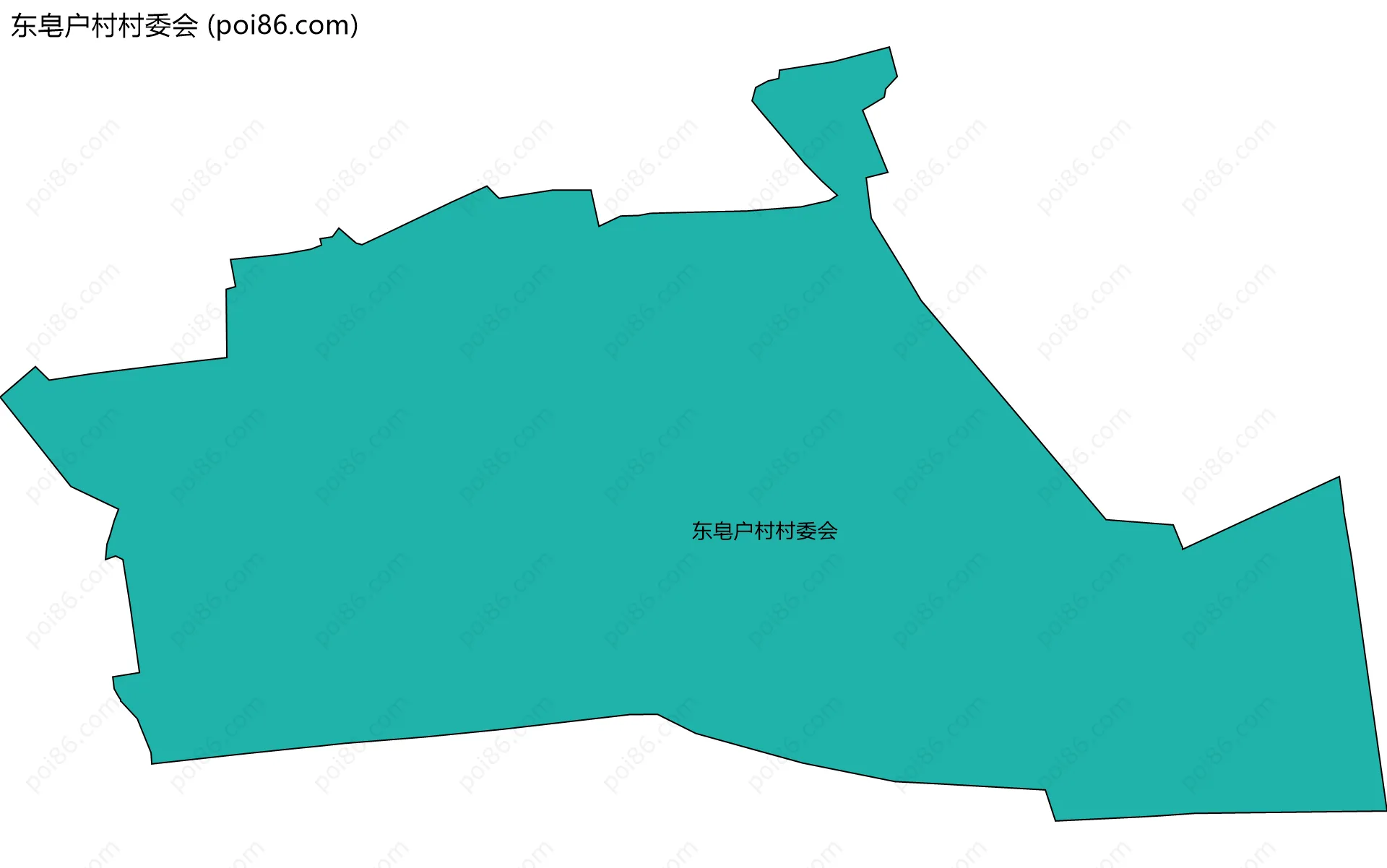 东皂户村村委会边界地图