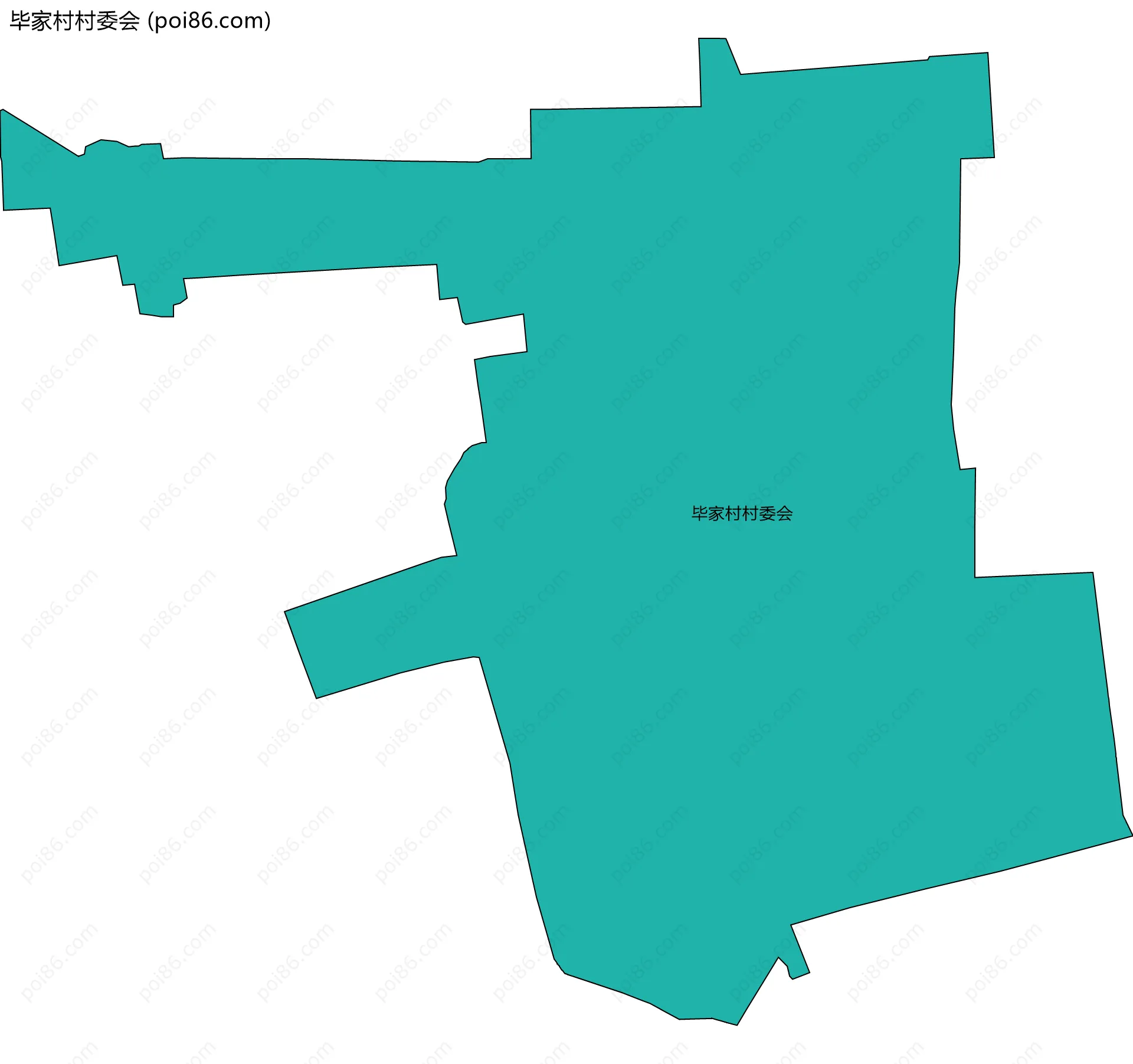 毕家村村委会边界地图