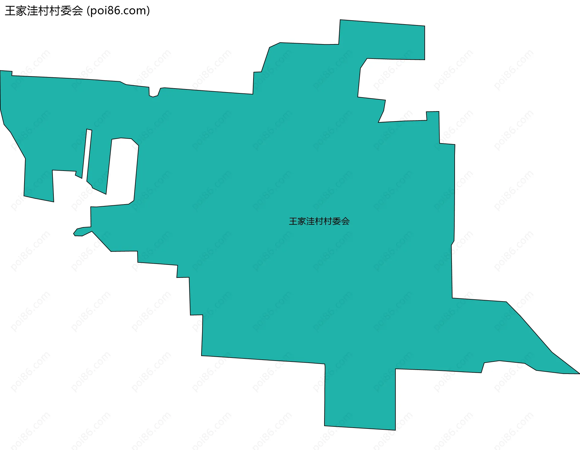 王家洼村村委会边界地图