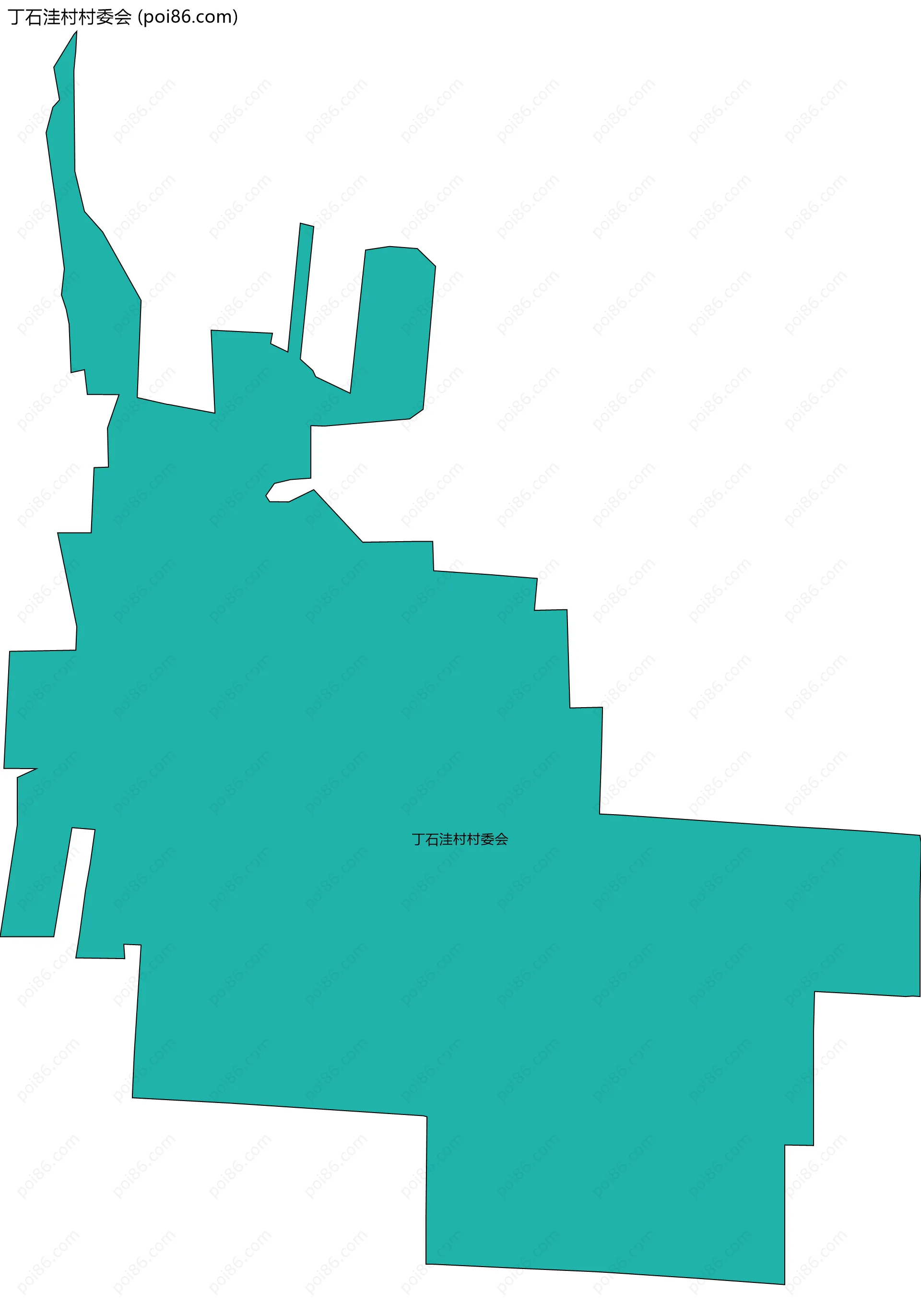 丁石洼村村委会边界地图