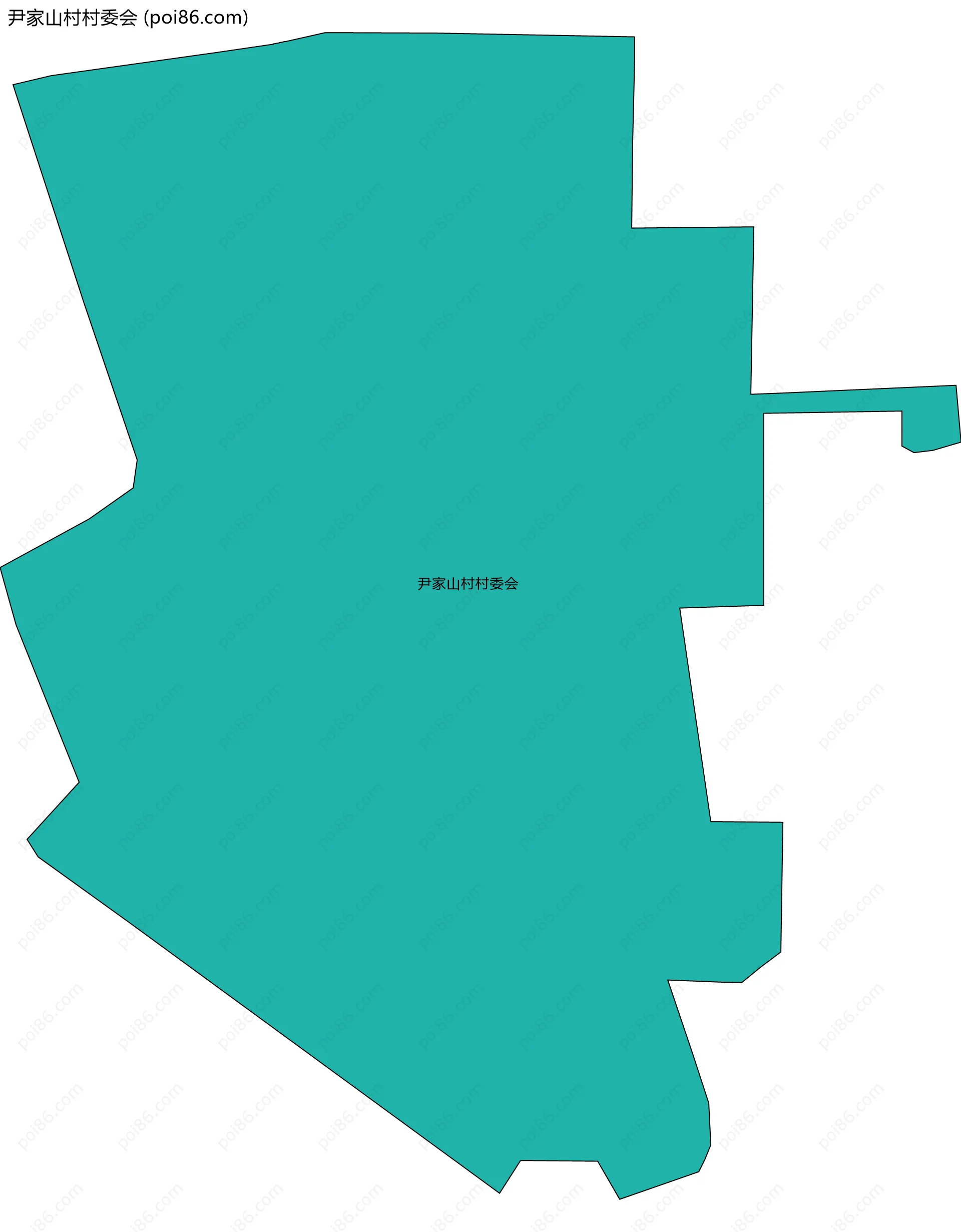 尹家山村村委会边界地图