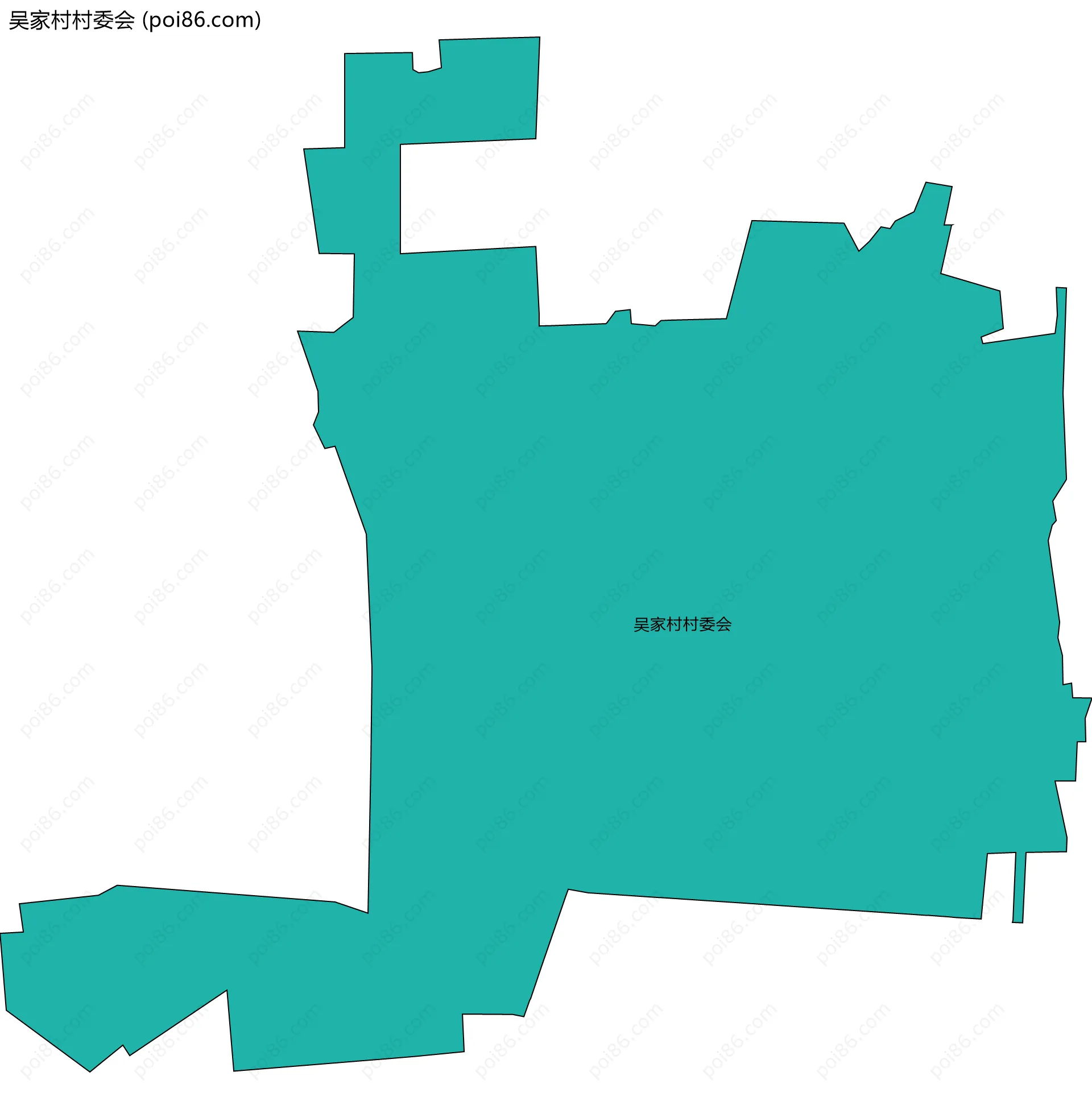 吴家村村委会边界地图