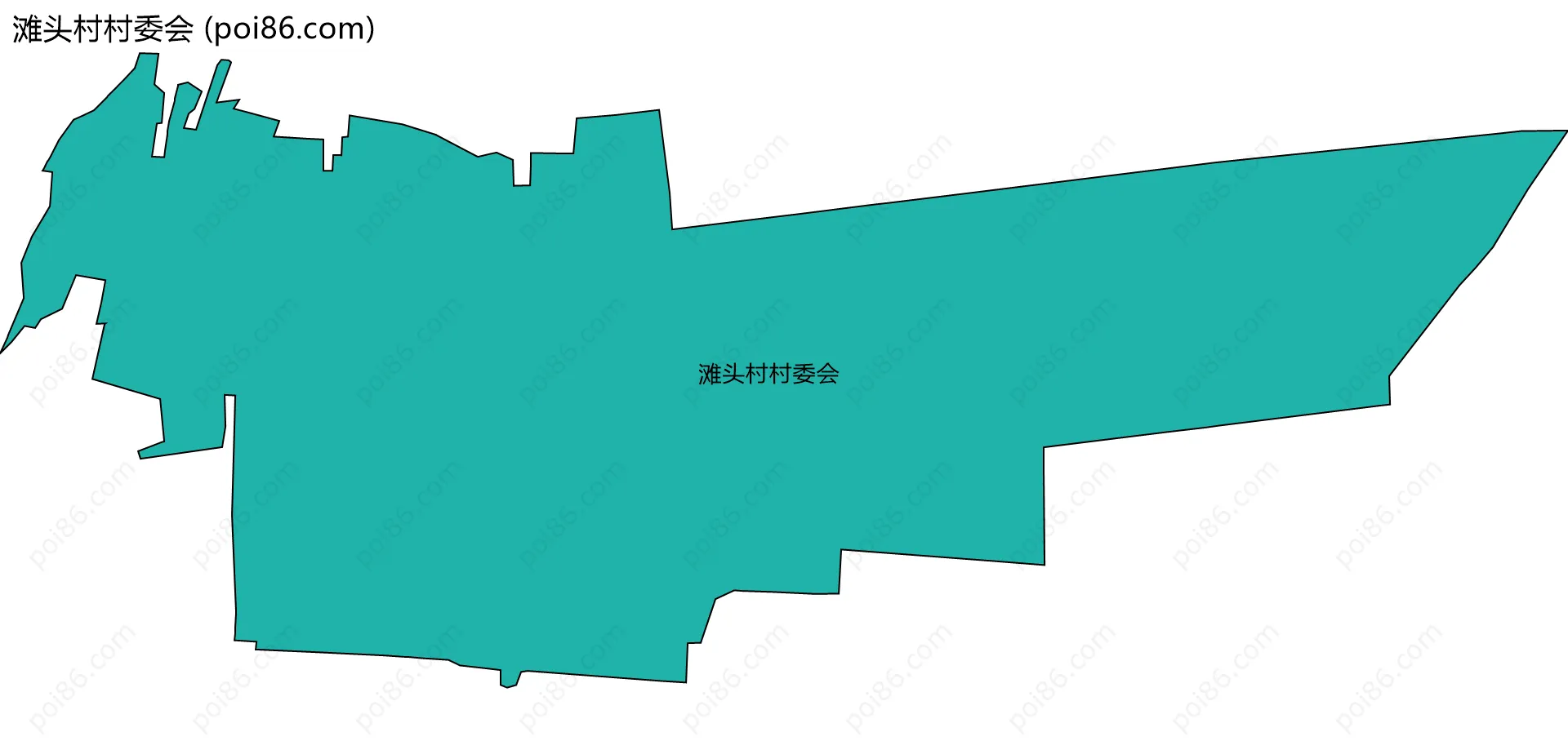滩头村村委会边界地图