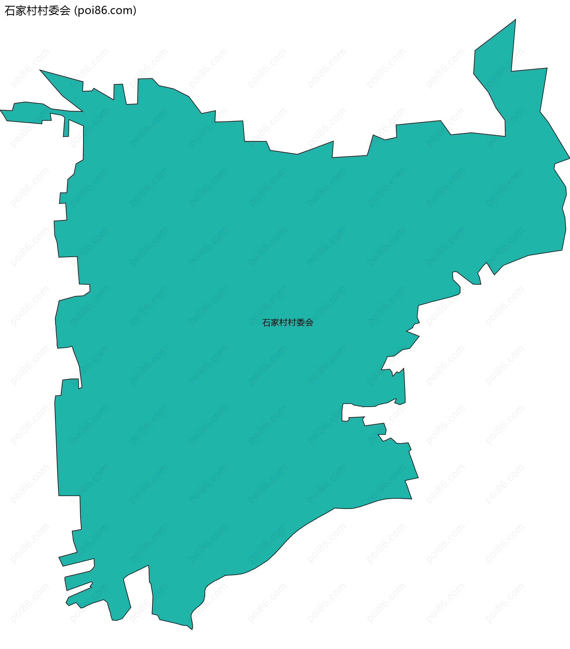 石家村村委会边界地图