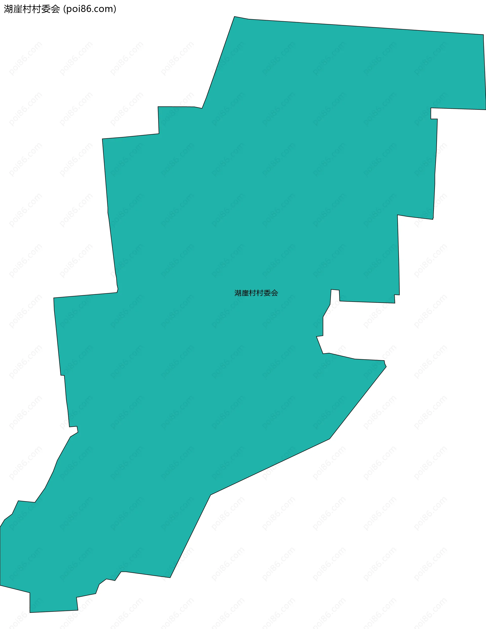 湖崖村村委会边界地图