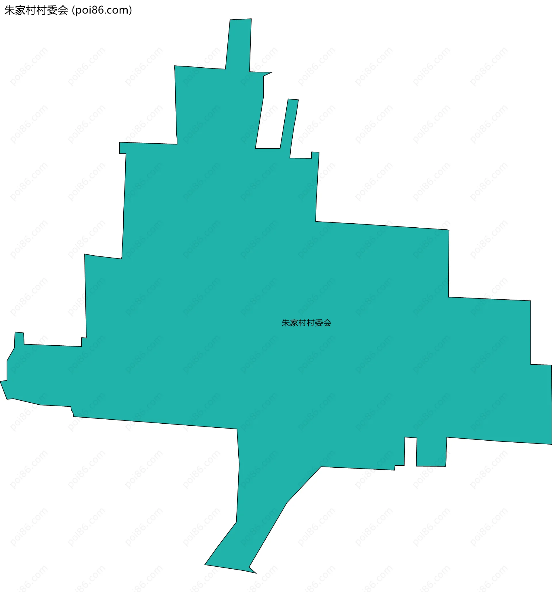 朱家村村委会边界地图