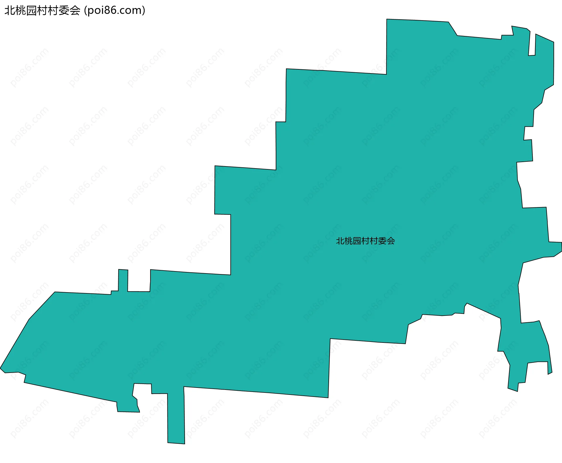 北桃园村村委会边界地图