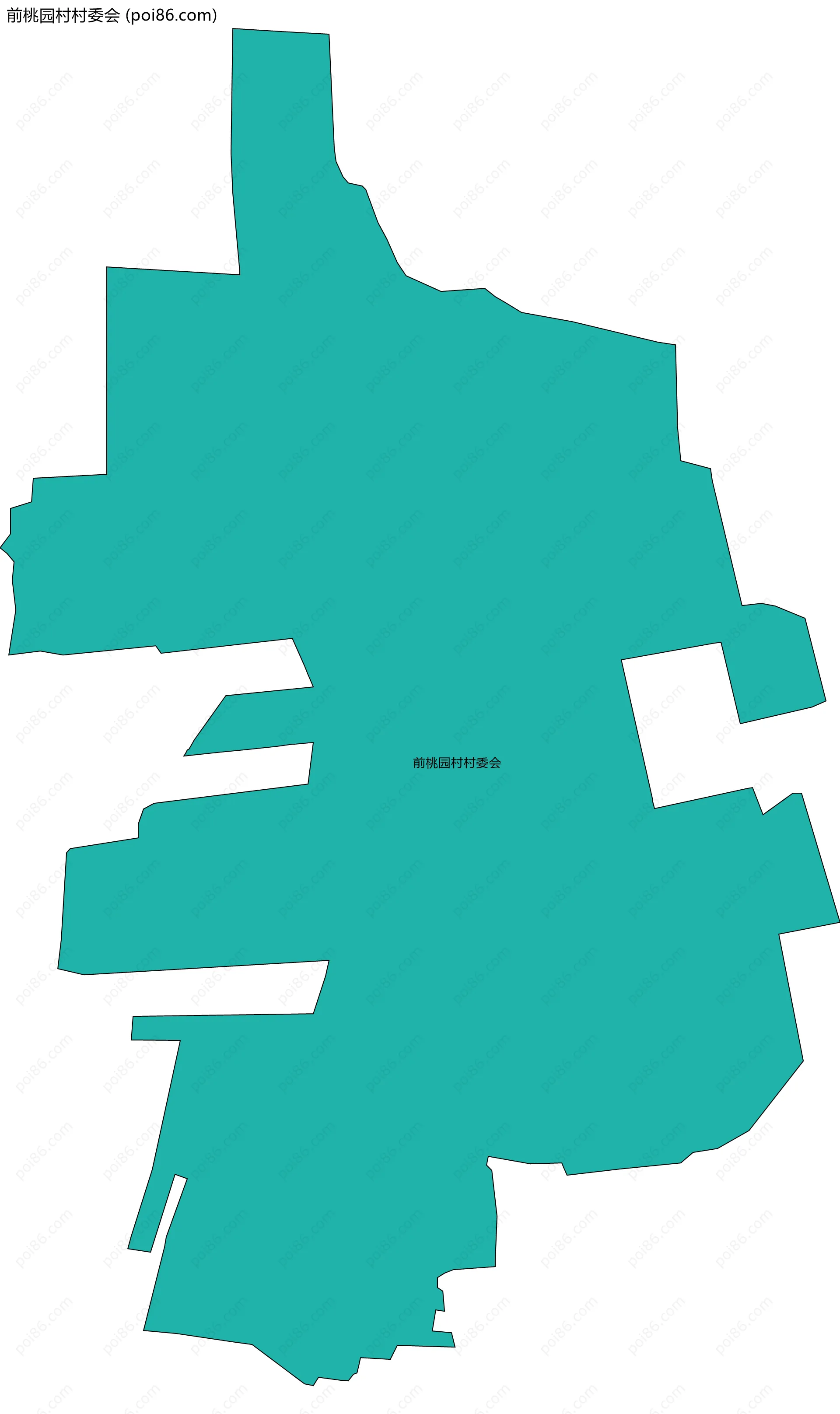 前桃园村村委会边界地图