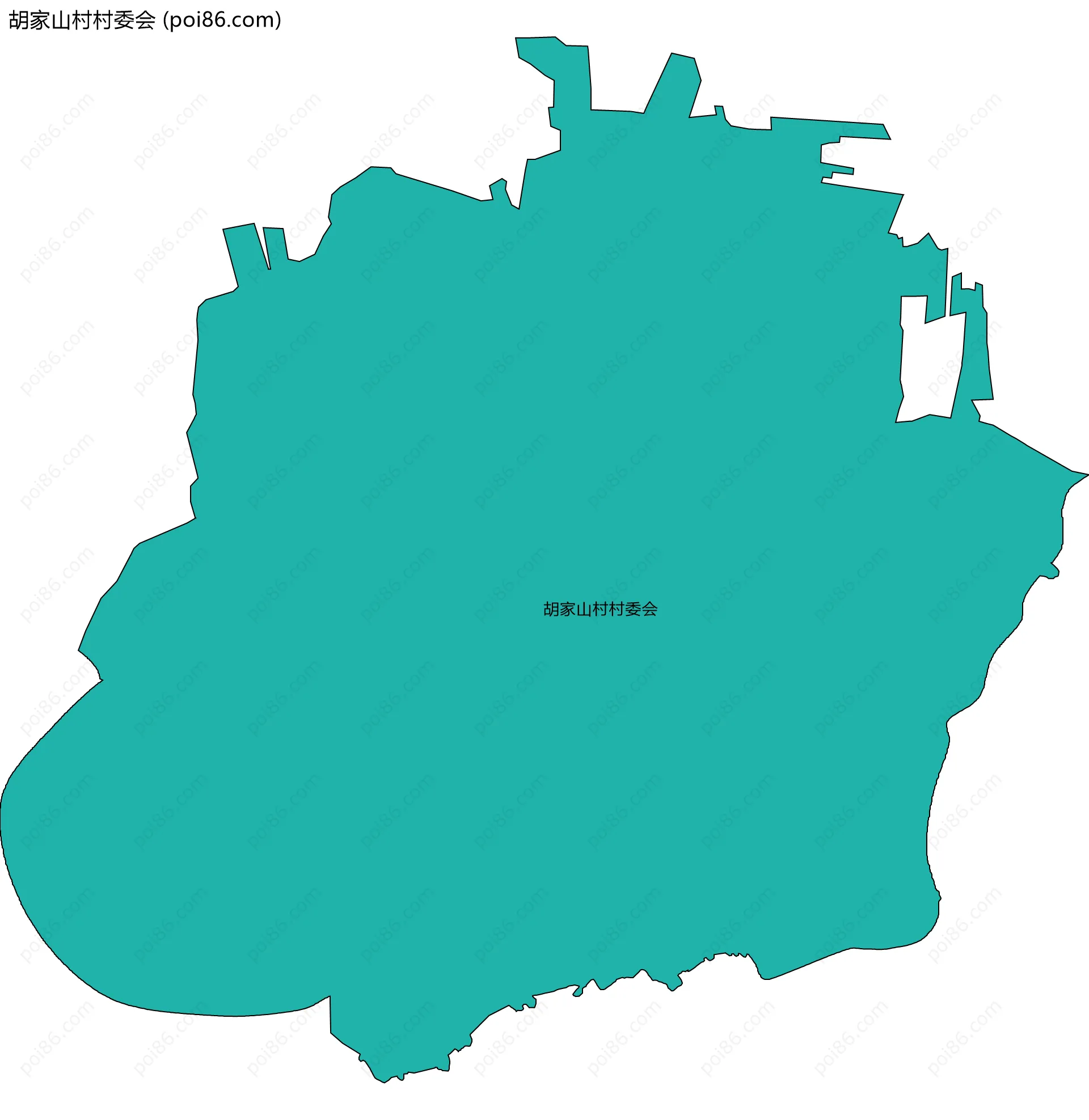 胡家山村村委会边界地图