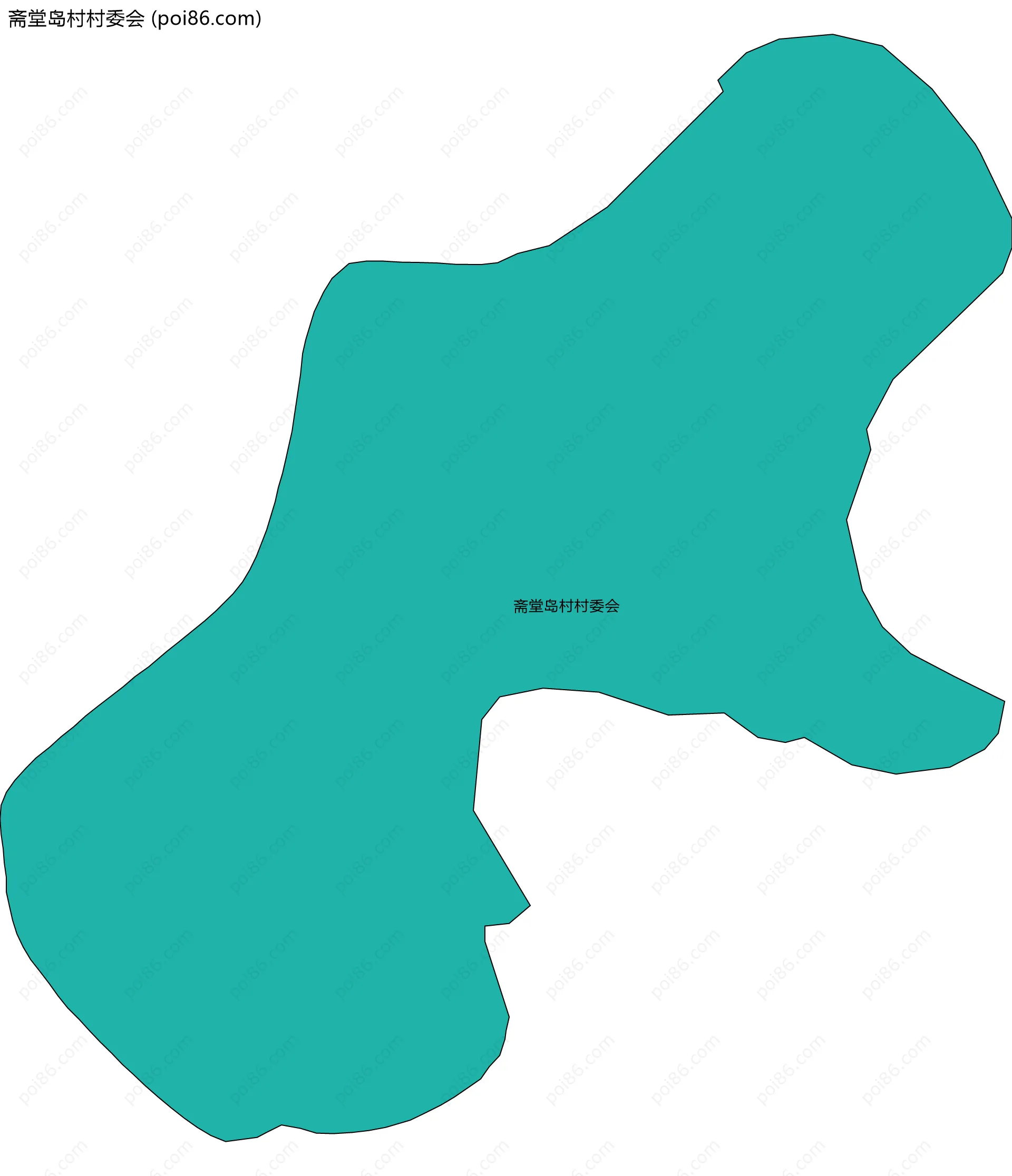 斋堂岛村村委会边界地图