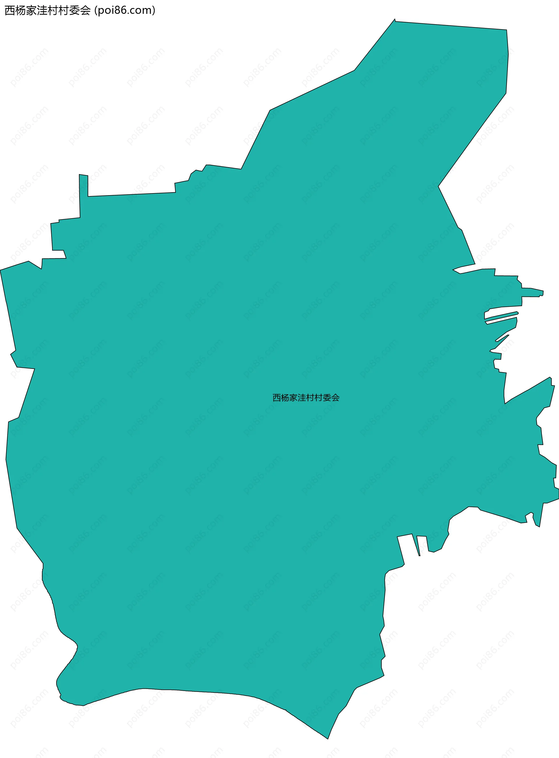 西杨家洼村村委会边界地图