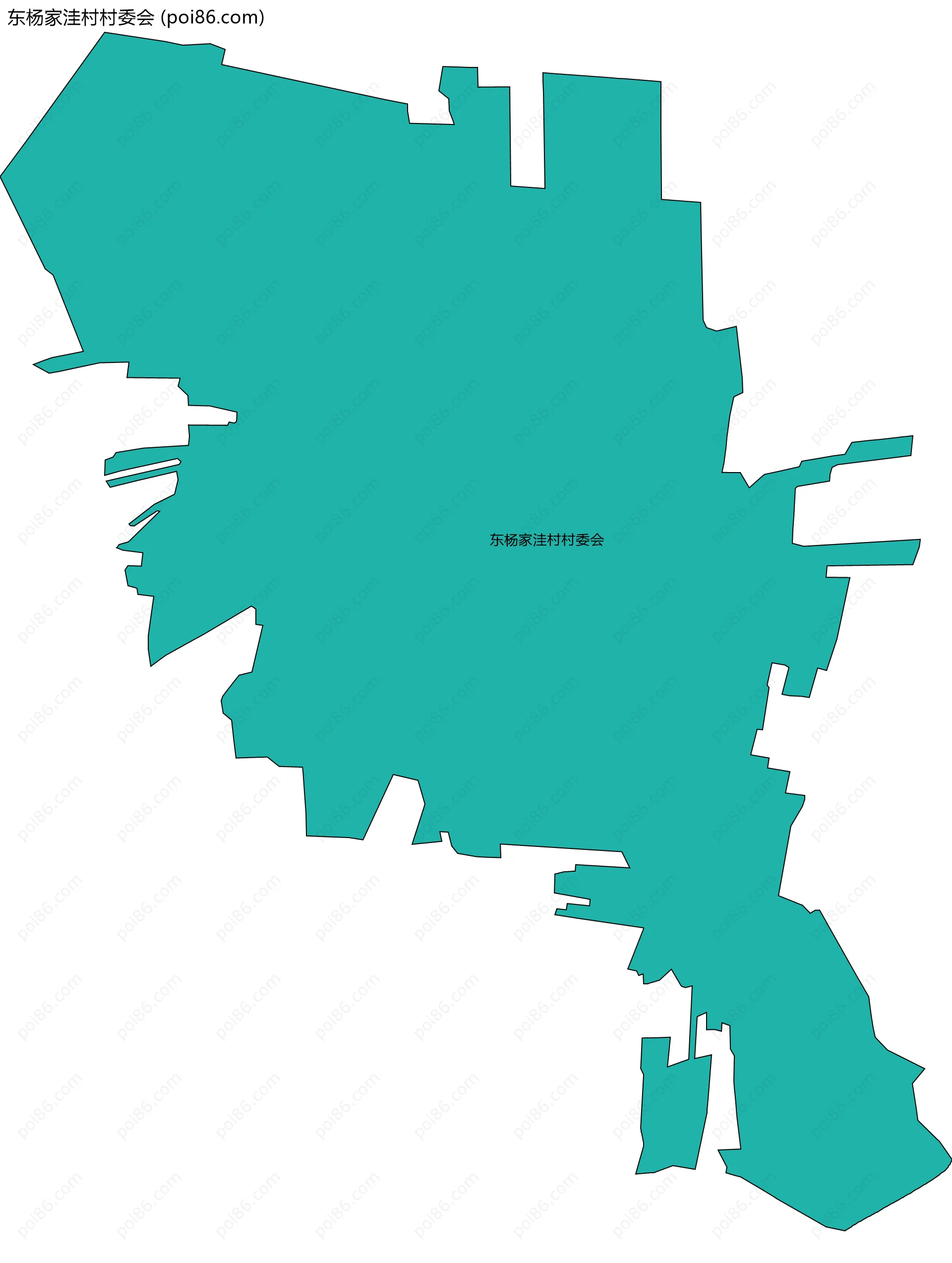 东杨家洼村村委会边界地图