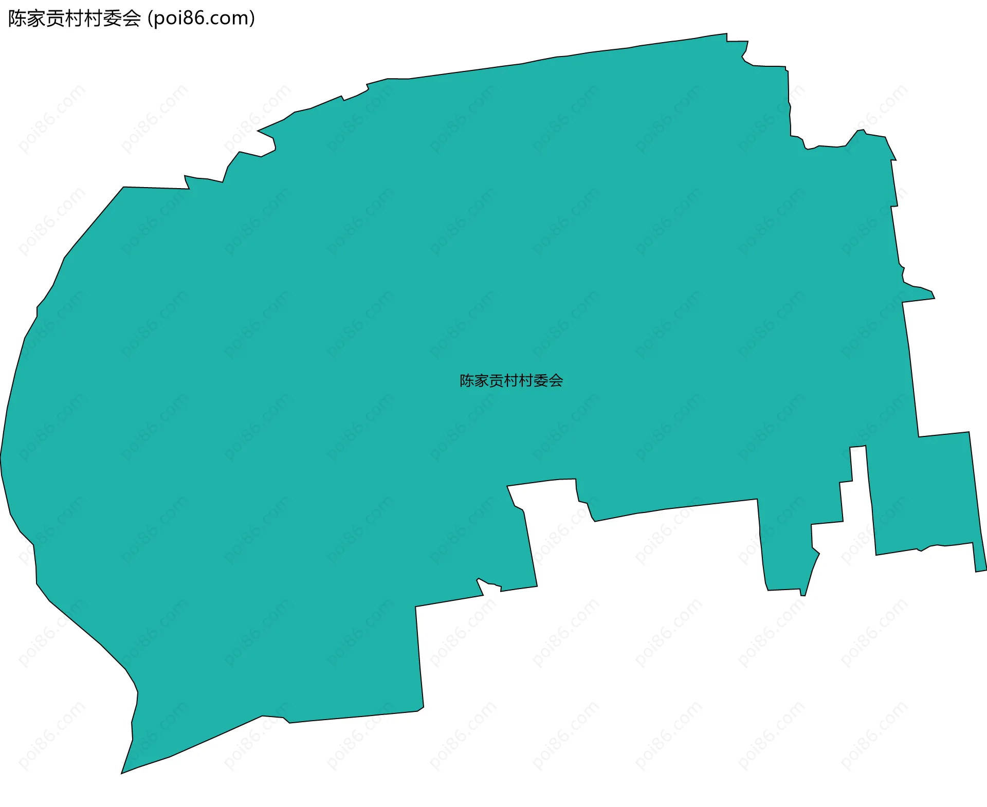 陈家贡村村委会边界地图